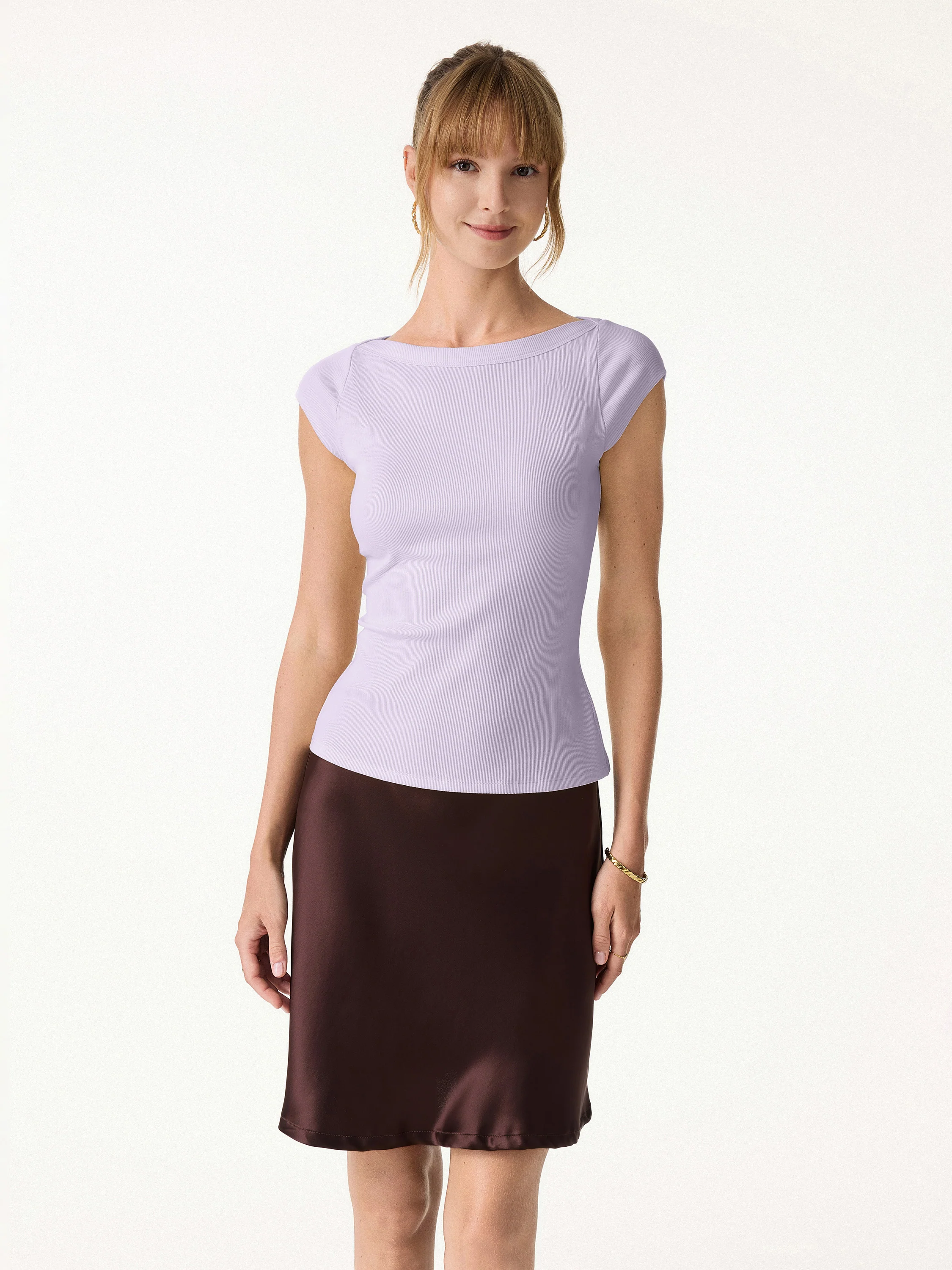 Plantive Boatneck Cap Sleeve Bra Top - Image 8