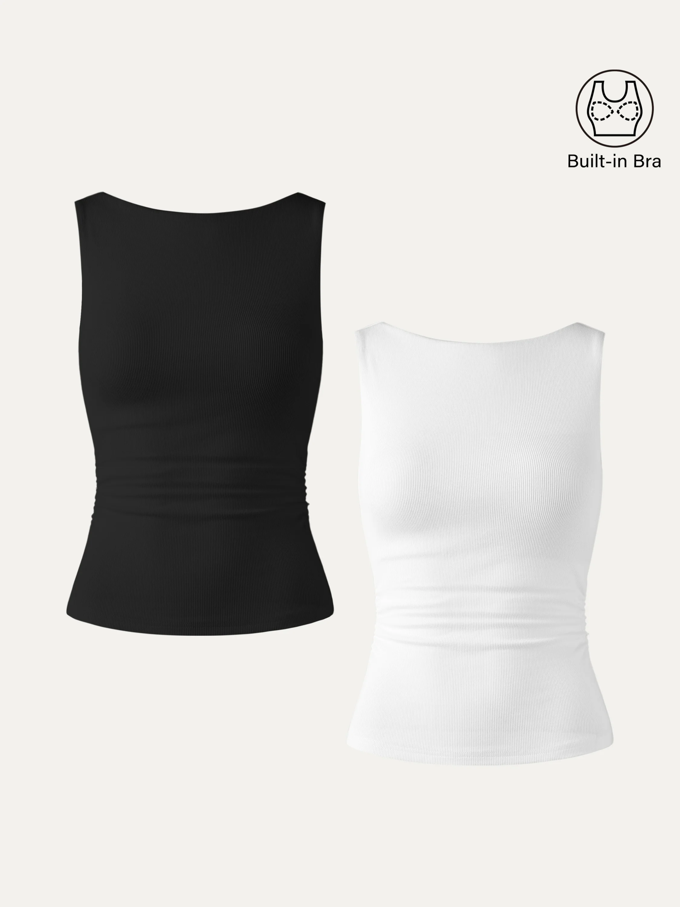Elastic Open Back Bra Tank - Image 17