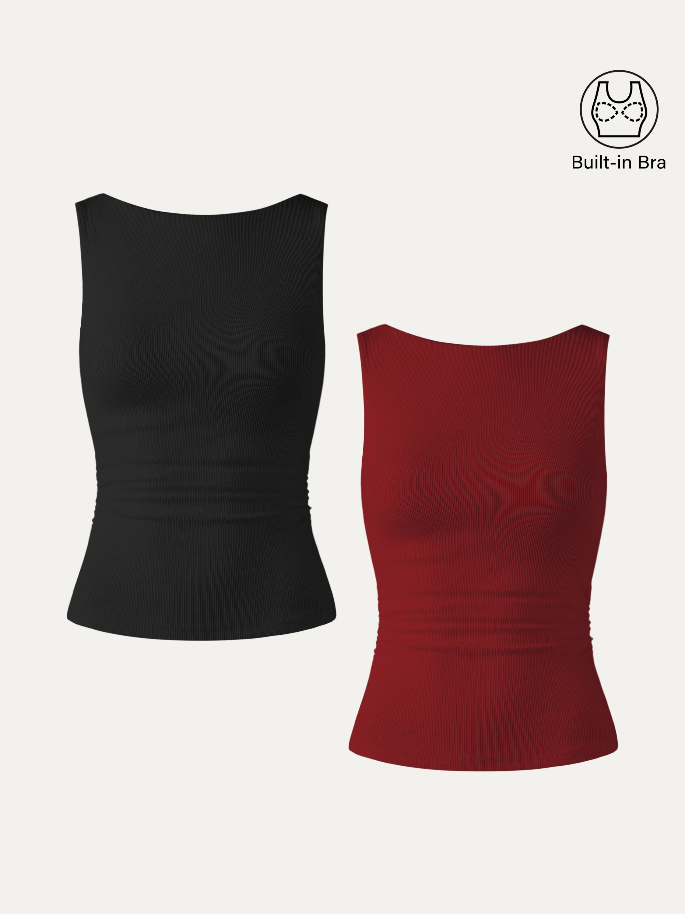 Elastic Open Back Bra Tank - Image 22