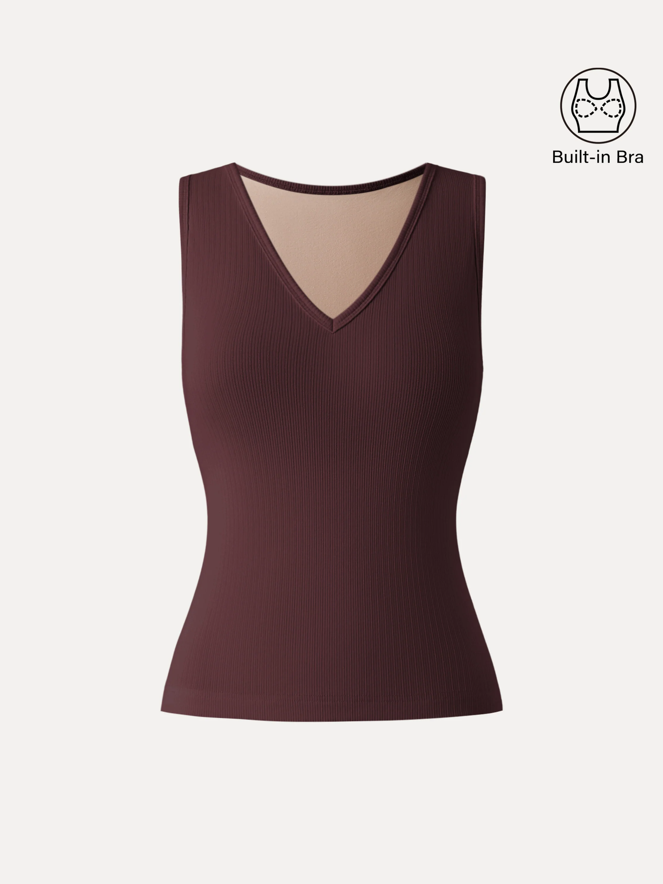 Pointelle V-neck Sleeveless Bra Tank - Image 7