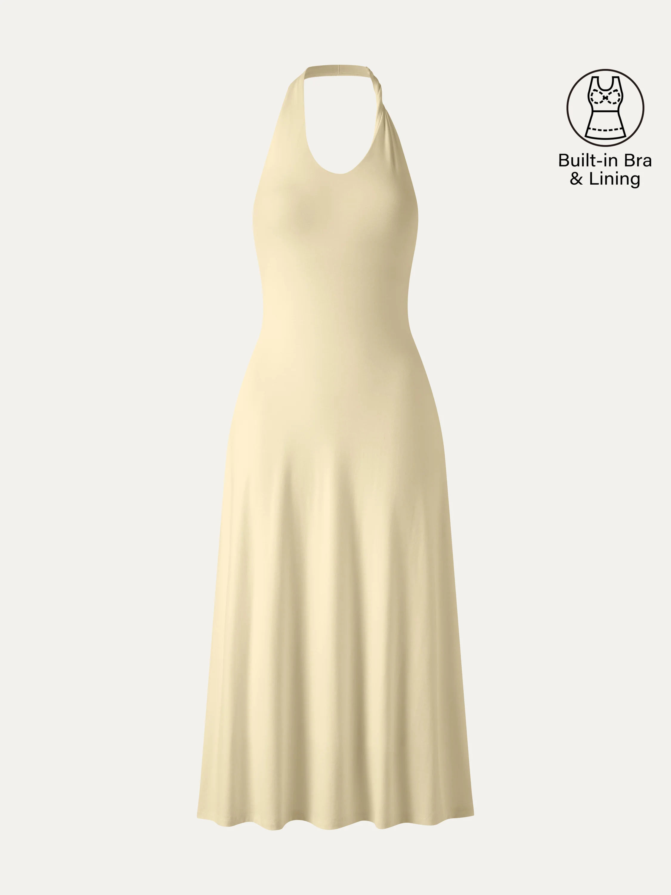 Ponte Halter Neck Open Back Bra Dress - Image 8