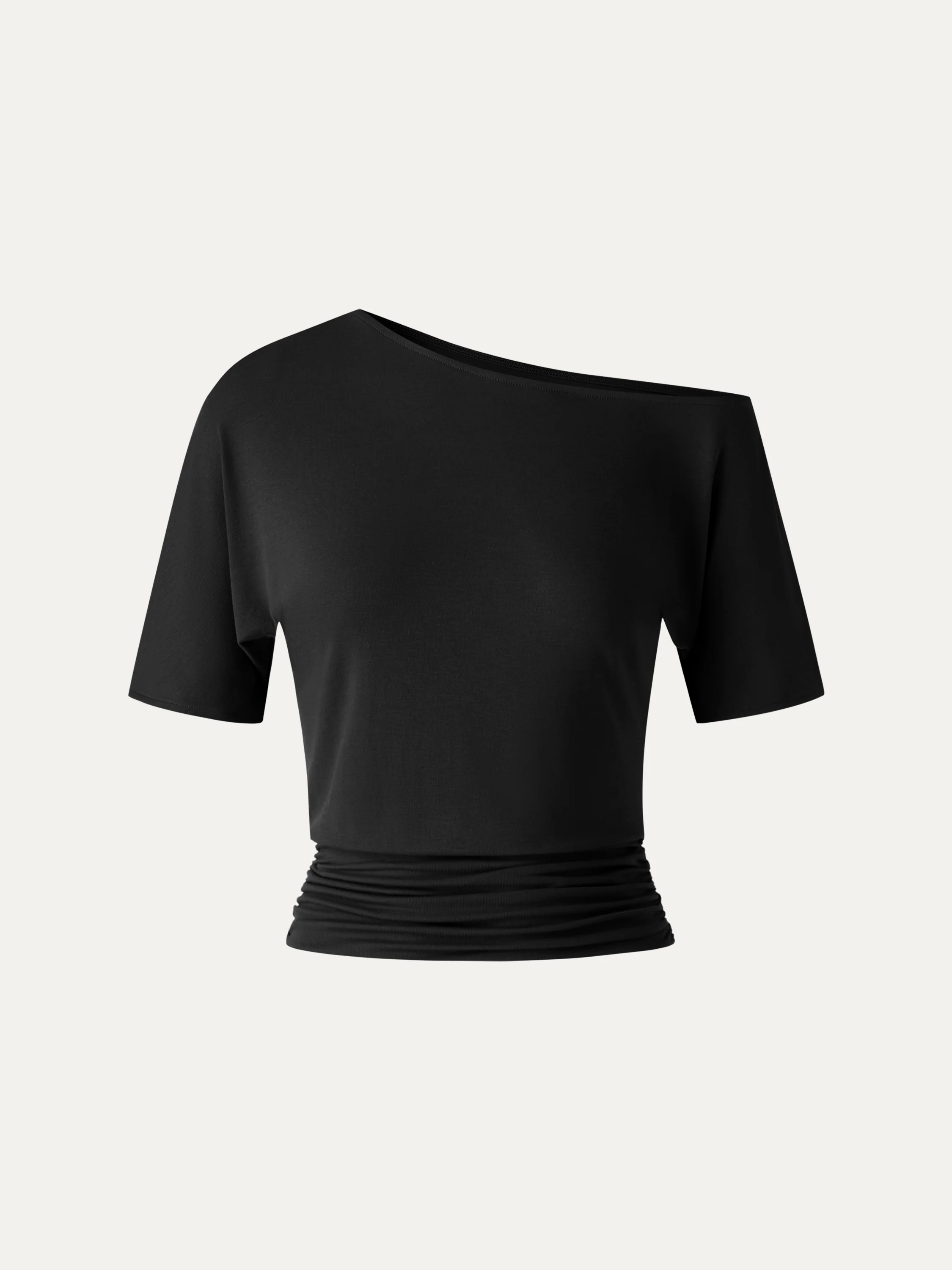Relaxed Short Sleeve Ruched Top - Image 8