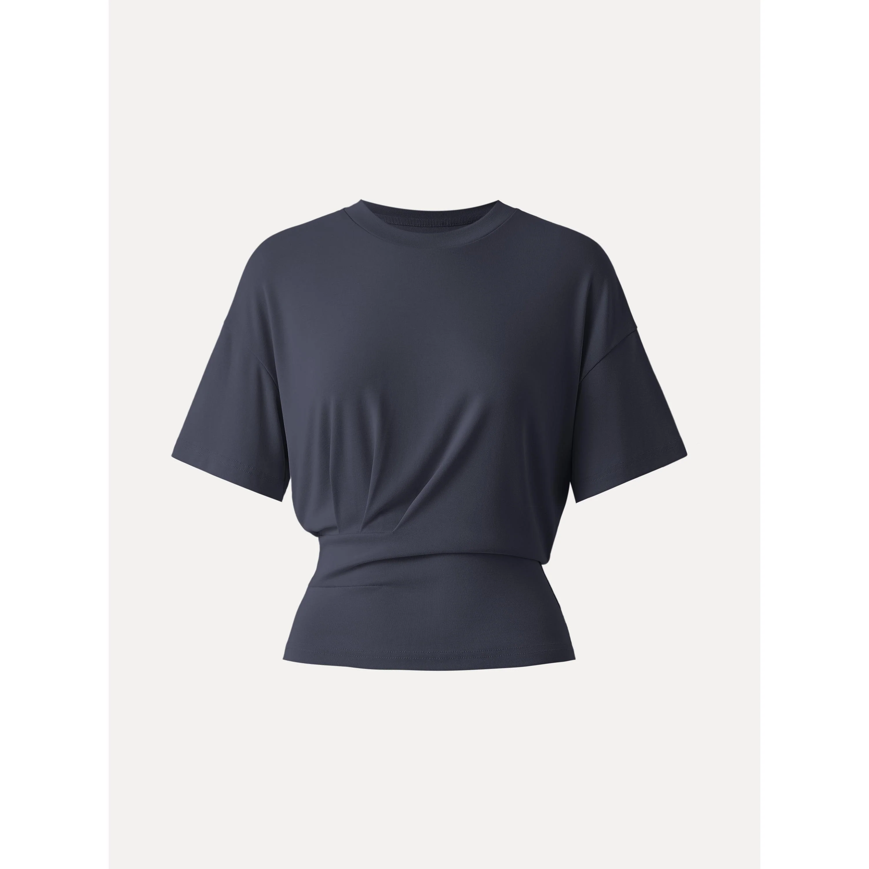 Crewneck Short Sleeve Tucked Tee - Image 10