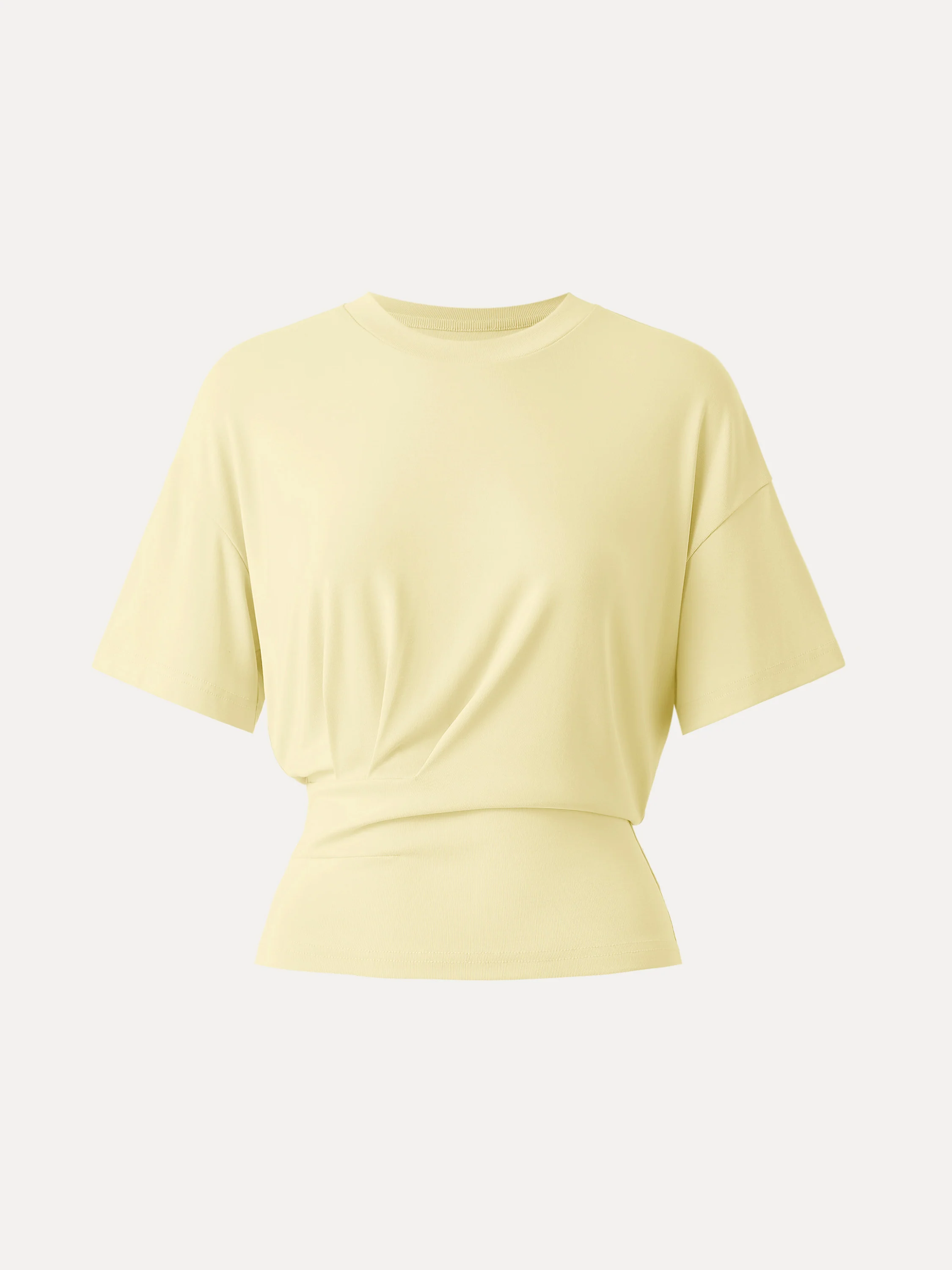 Crewneck Short Sleeve Tucked Tee - Image 14