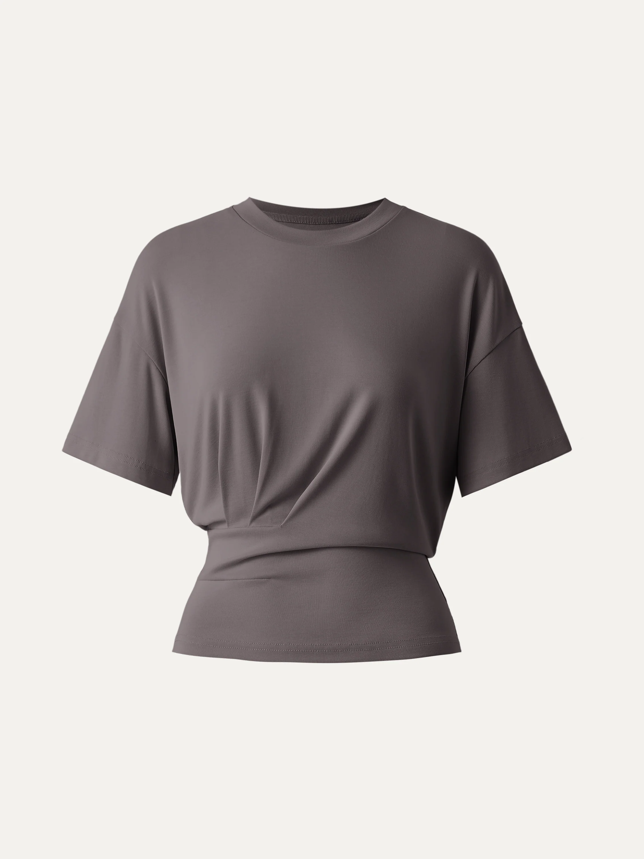 Crewneck Short Sleeve Tucked Tee - Image 15