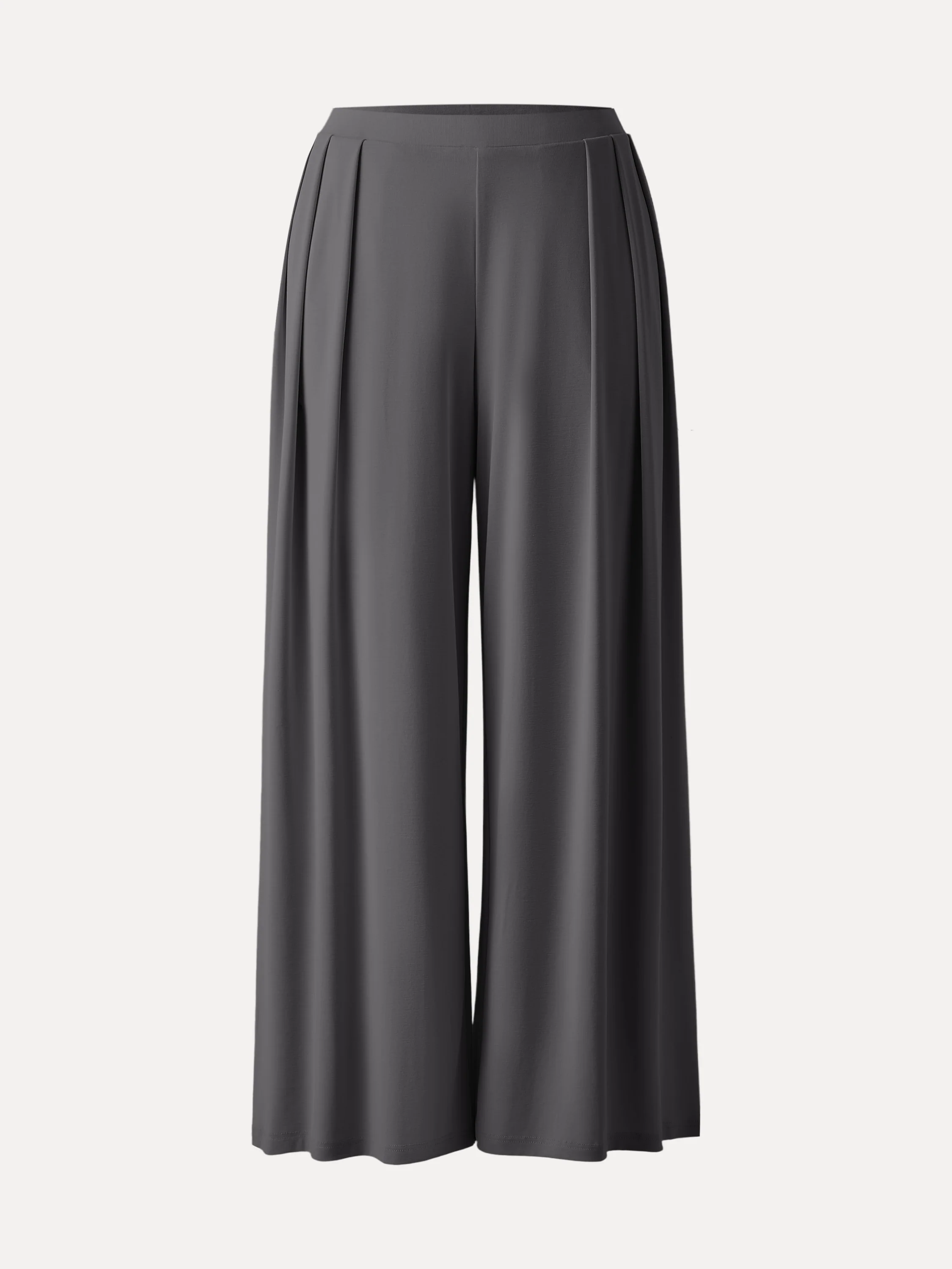 Sandwashed Mid Rise Pleated Wide Leg Palazzo Pant with Pockets - Image 13