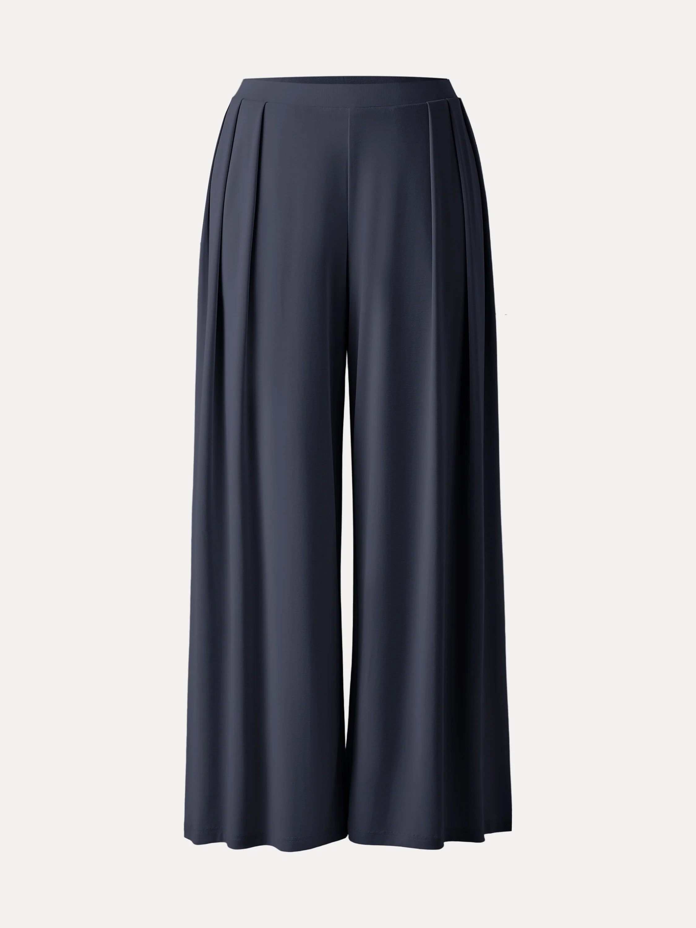 Sandwashed Mid Rise Pleated Wide Leg Palazzo Pant with Pockets - Image 16