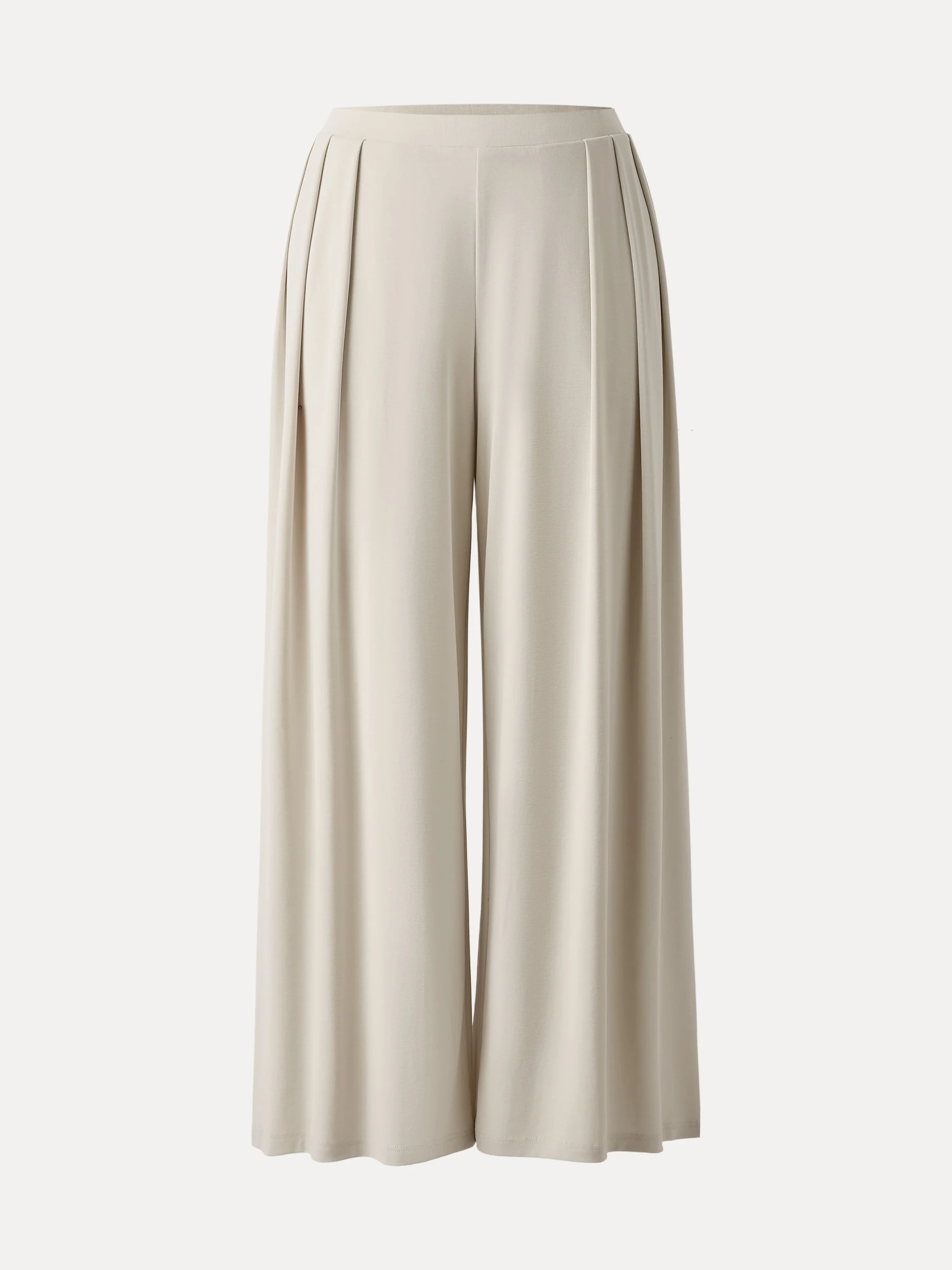 Sandwashed Mid Rise Pleated Wide Leg Palazzo Pant with Pockets - Image 7