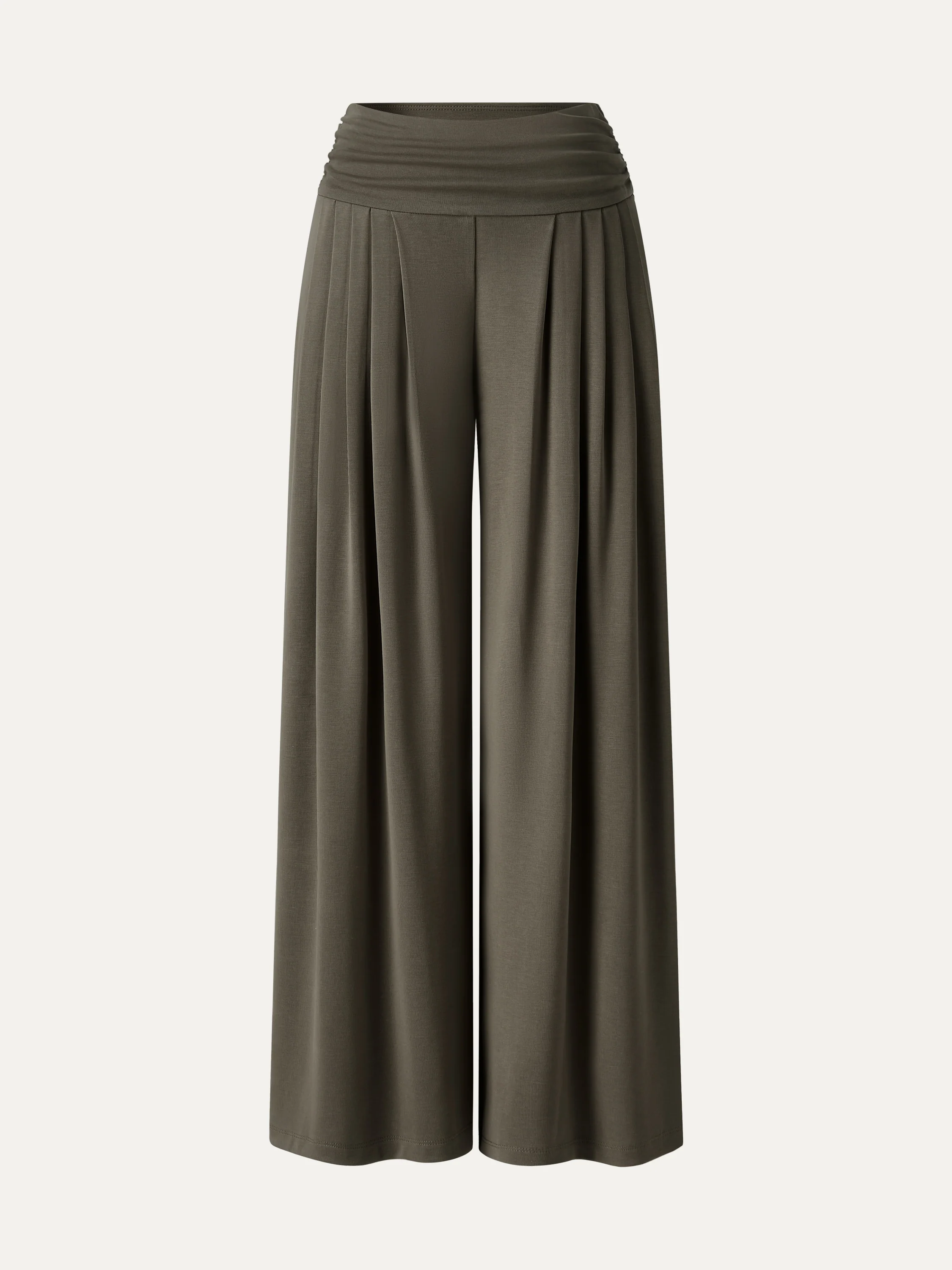 Sandwashed Super Flowy Tucked Palazzo Pant with Pockets - Image 9