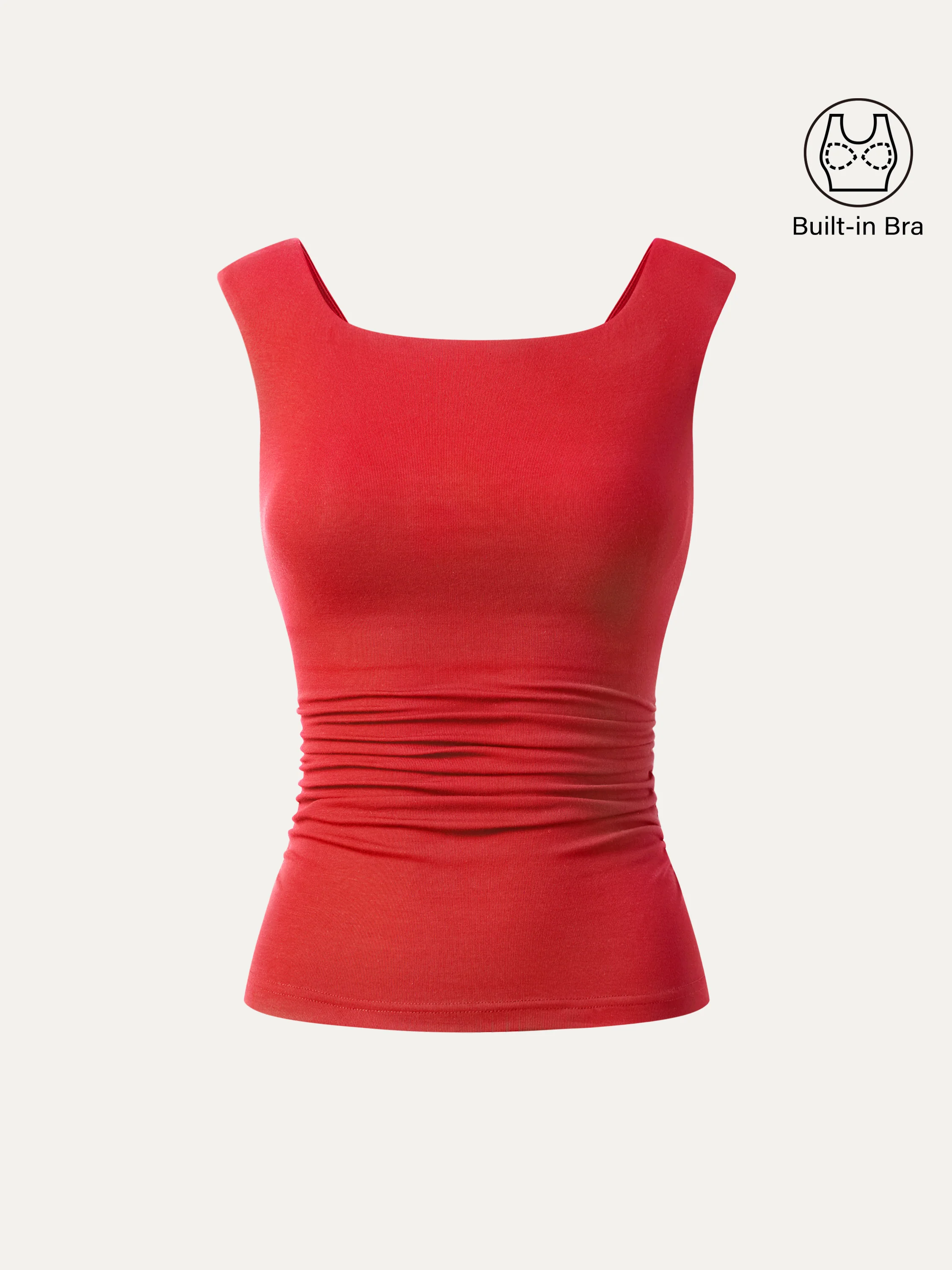 Boatneck Low Back Gathered Bra Top - Image 10