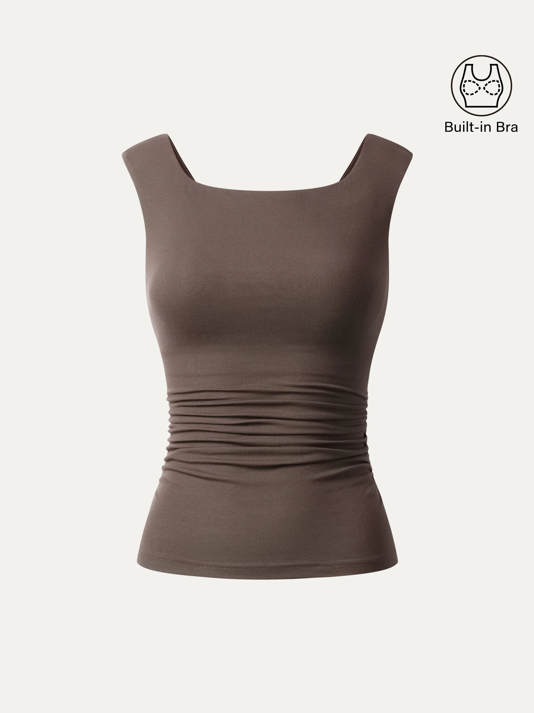 Boatneck Low Back Gathered Bra Top - Image 7