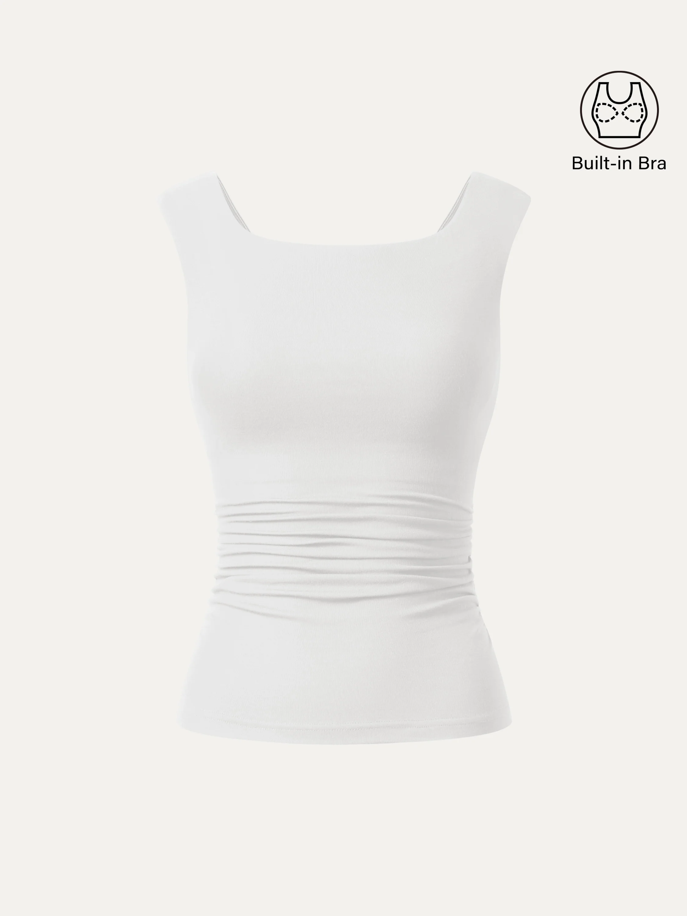 Boatneck Low Back Gathered Bra Top - Image 9
