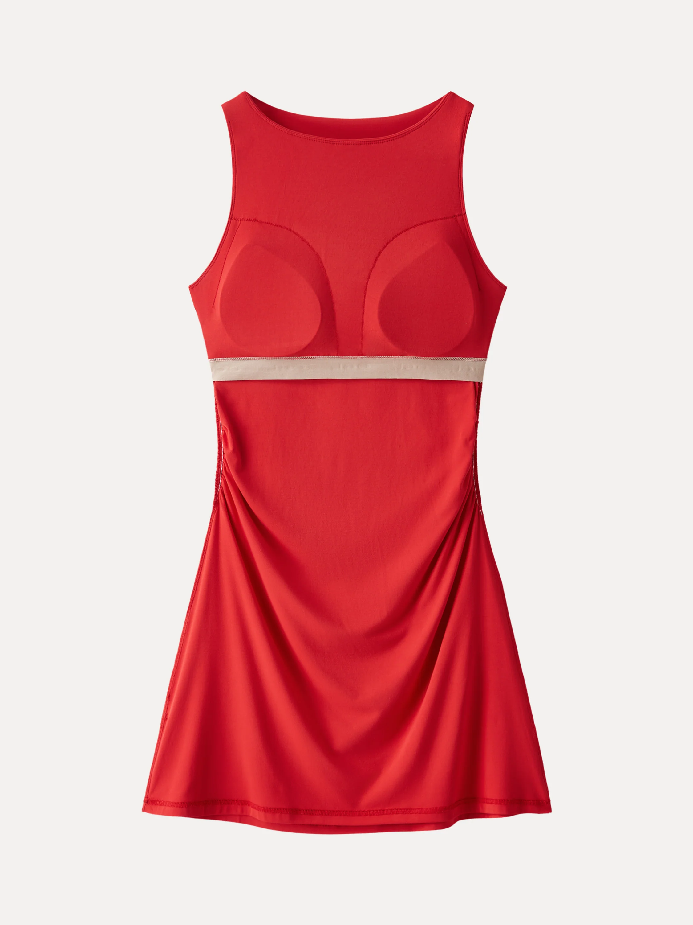 SkinKiss Boatneck Ruched A-line Mini Bra Dress - Image 6