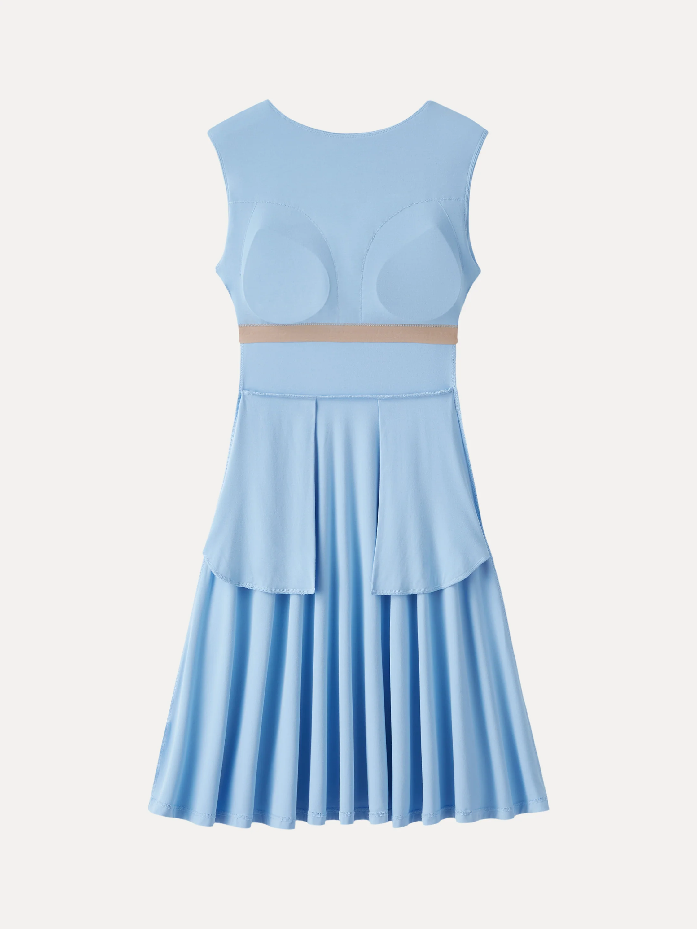 SkinKiss Boatneck Wide Shoulder Bra Dress with Pockets - Image 6