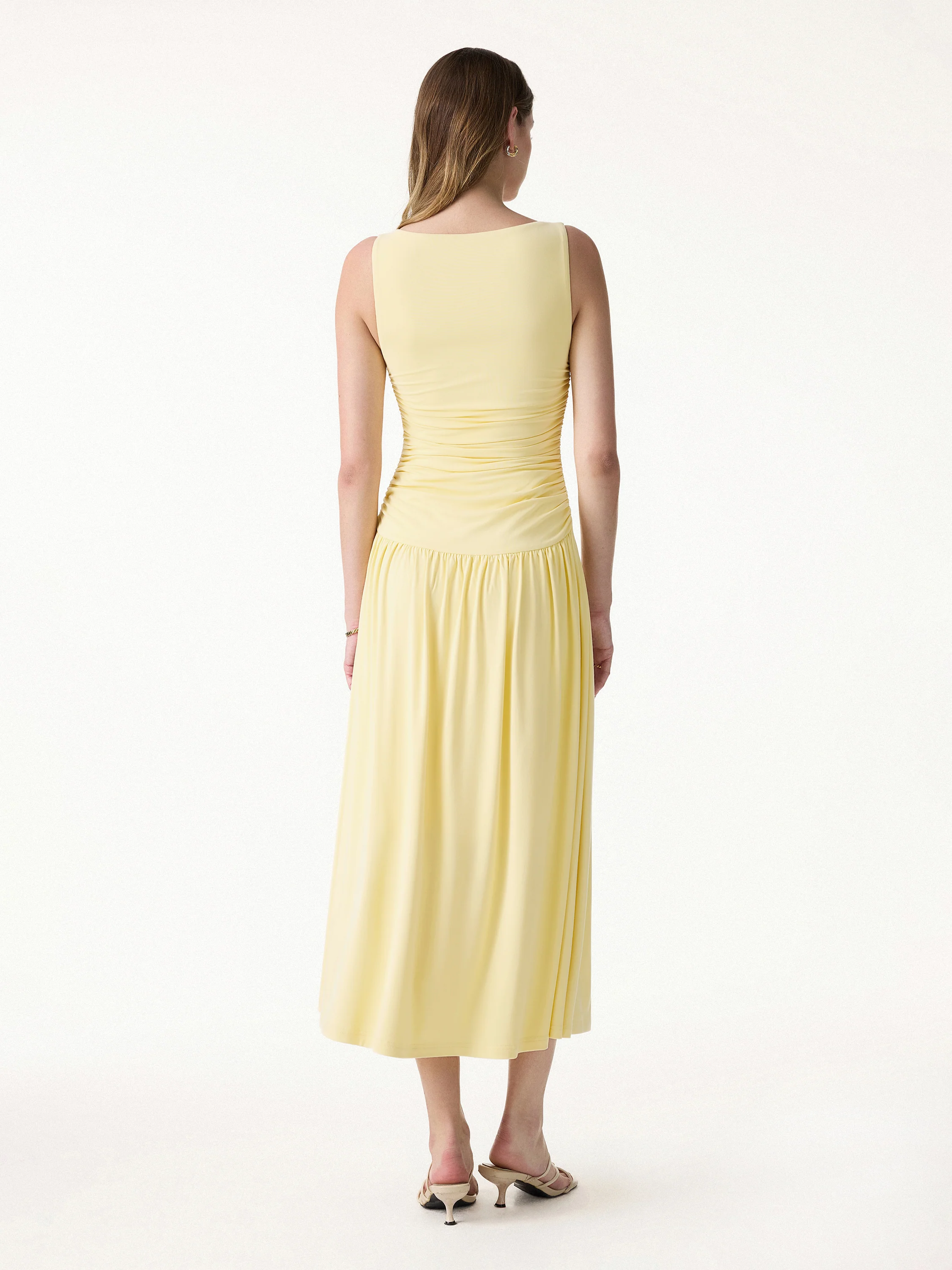 SkinKiss Cooling Boatneck Ruched Midi Bra Dress - Image 4