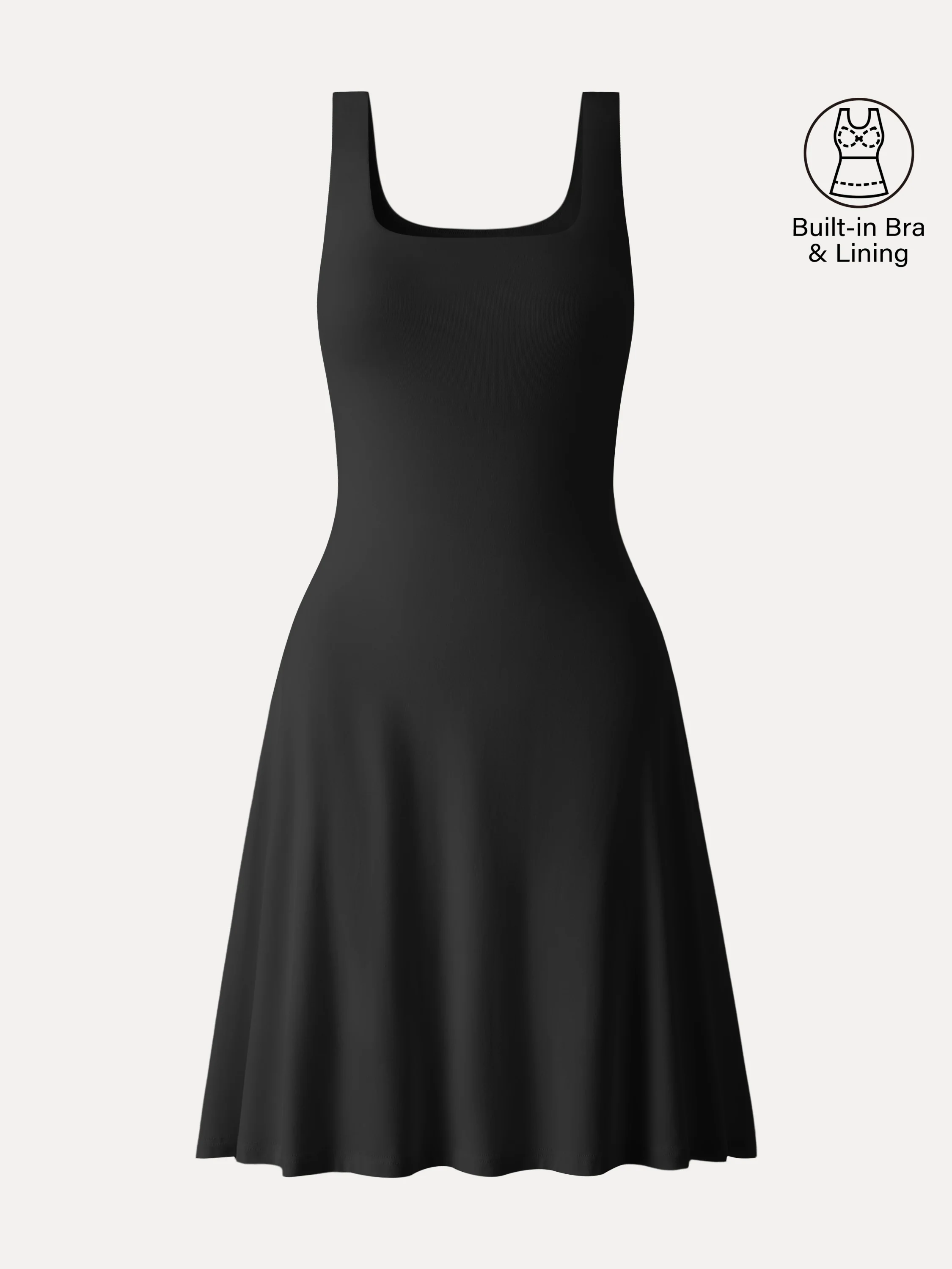 SkinKiss Cooling Square Neck Mini Bra Dress