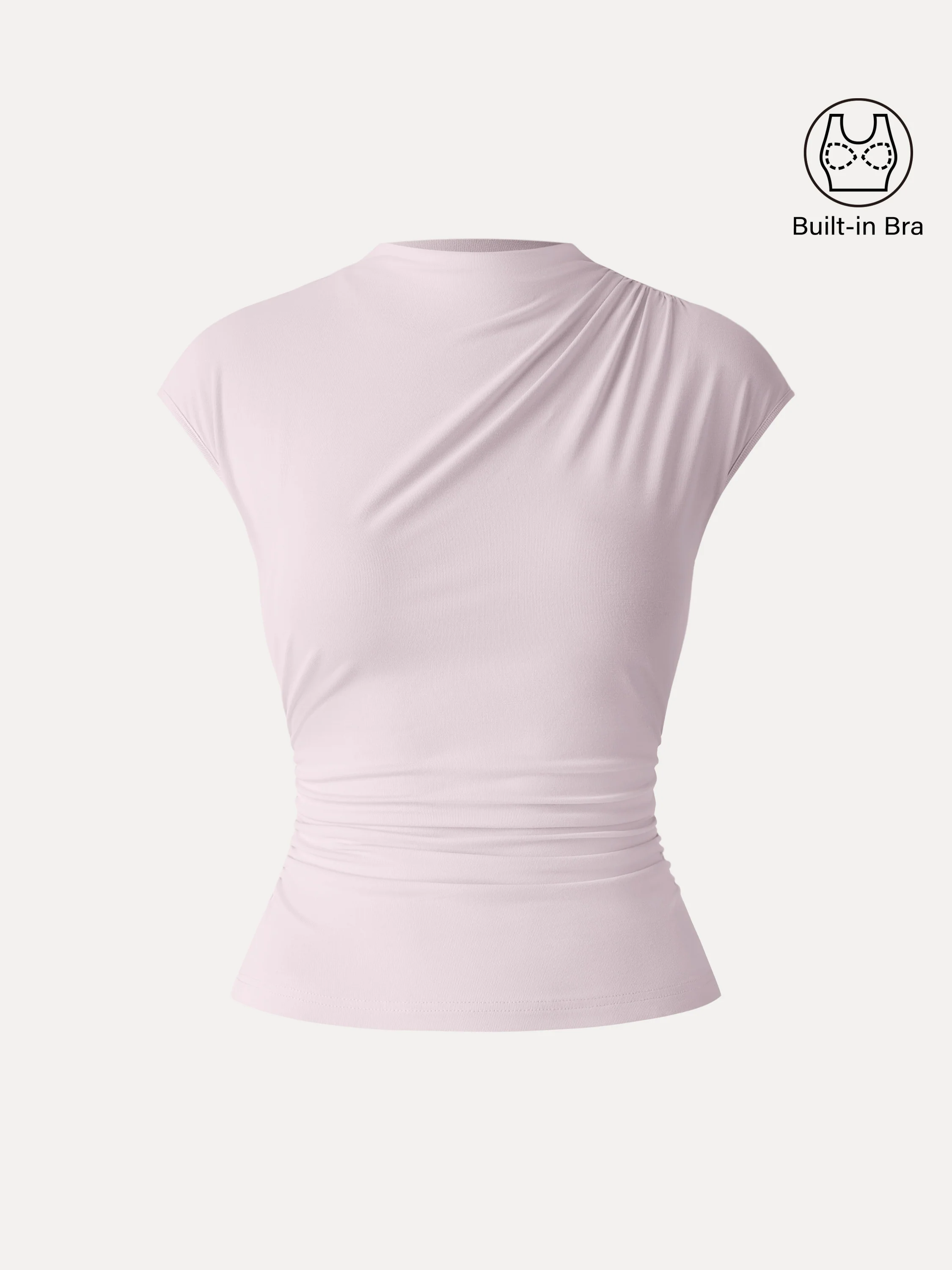 SkinKiss Mockneck Ruched Cropped Bra Top - Image 10