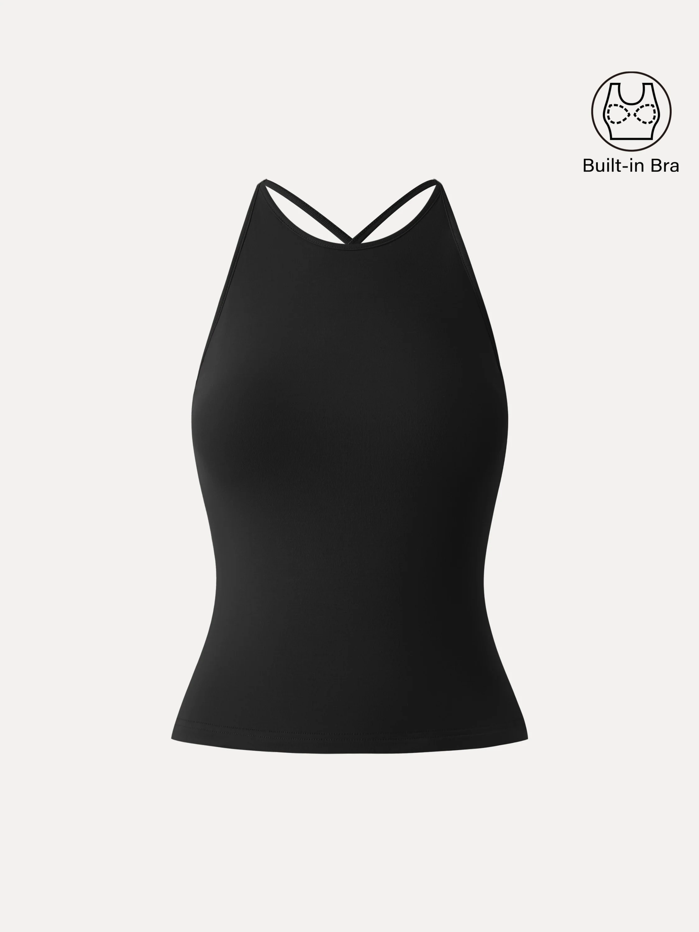 SkinKiss Round Neck Cross-Back Bandless Bra Top - Image 13