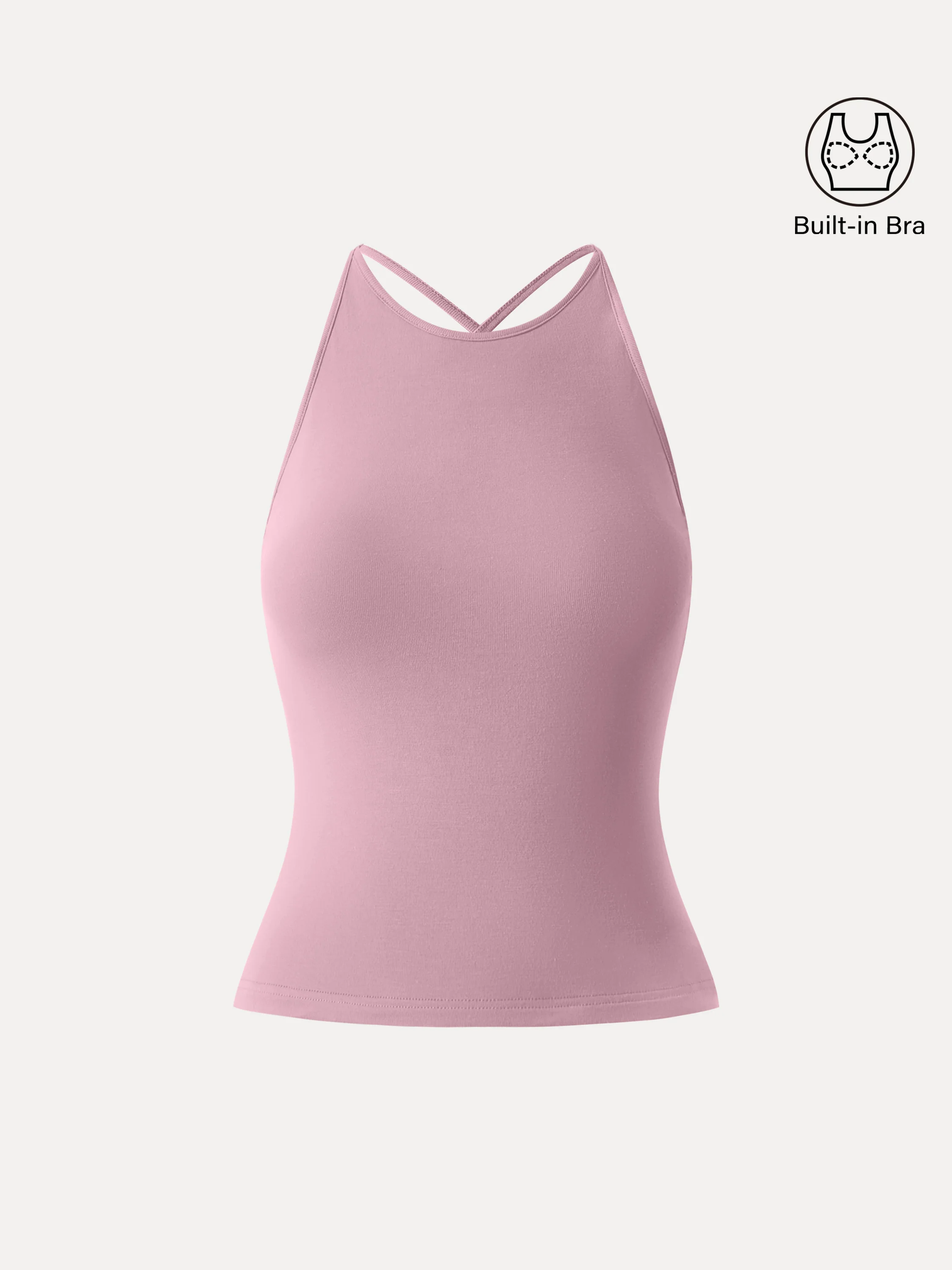 SkinKiss Round Neck Cross-Back Bandless Bra Top - Image 9