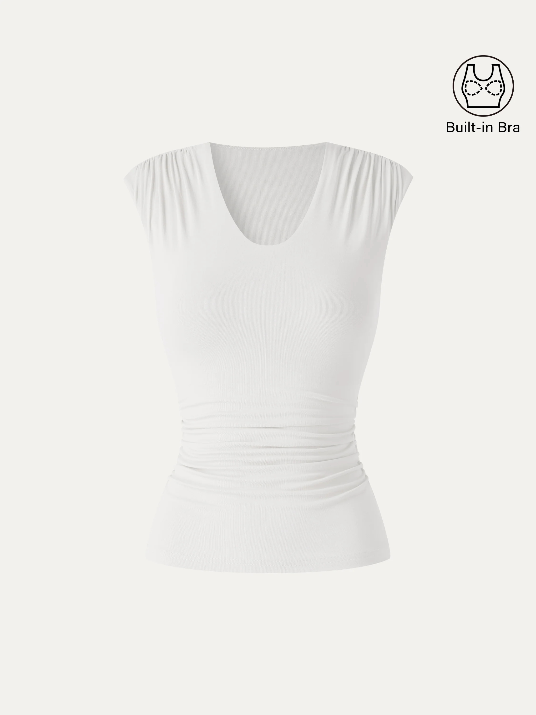 SkinKiss Scoop Neck Gathered Bra Top - Image 9