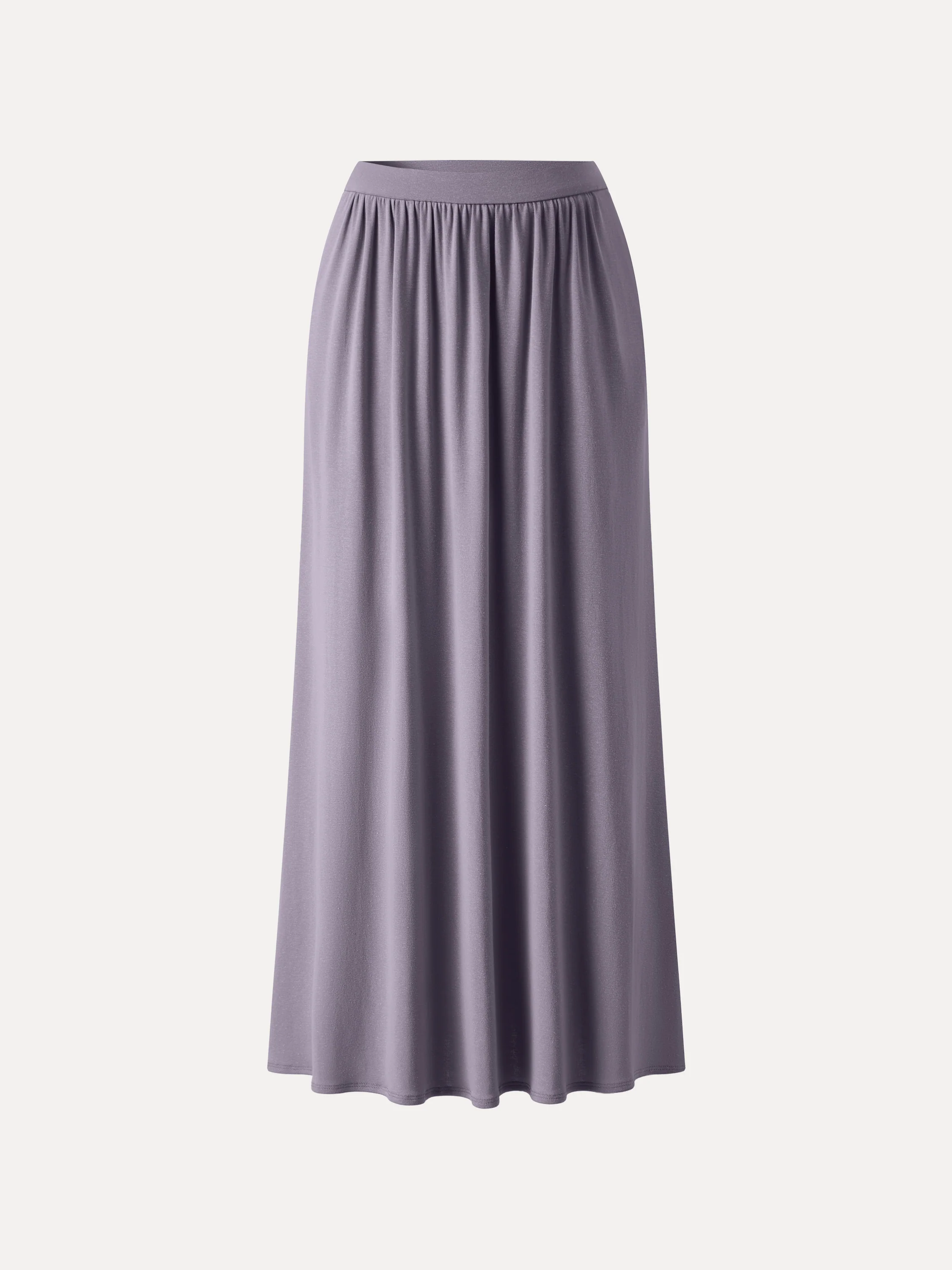 Soft Linen Knit Gathered A-Line Maxi Skirt with Pockets - Image 10
