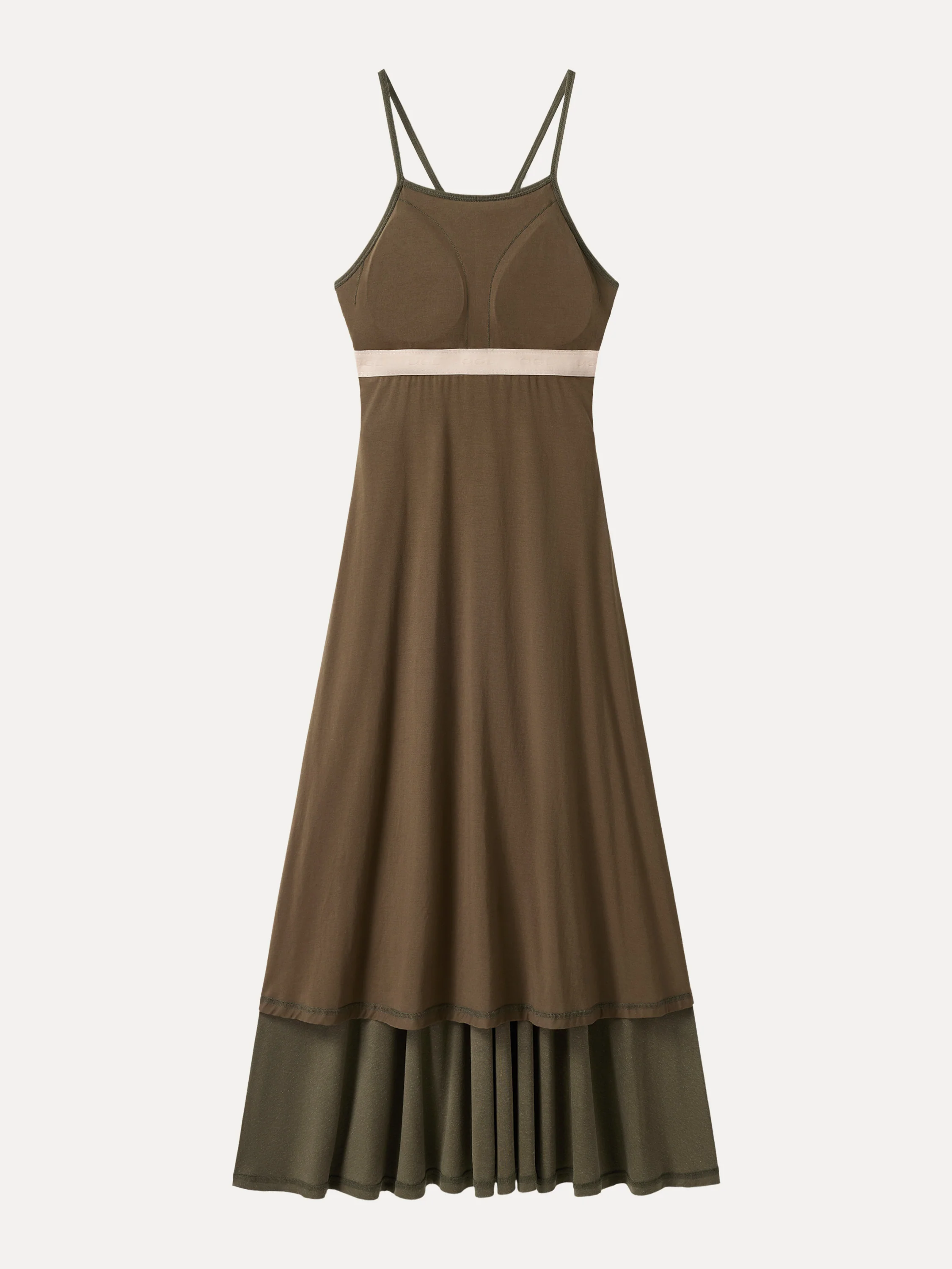 Soft Linen Knit Spaghetti Midi Bra Dress - Image 5