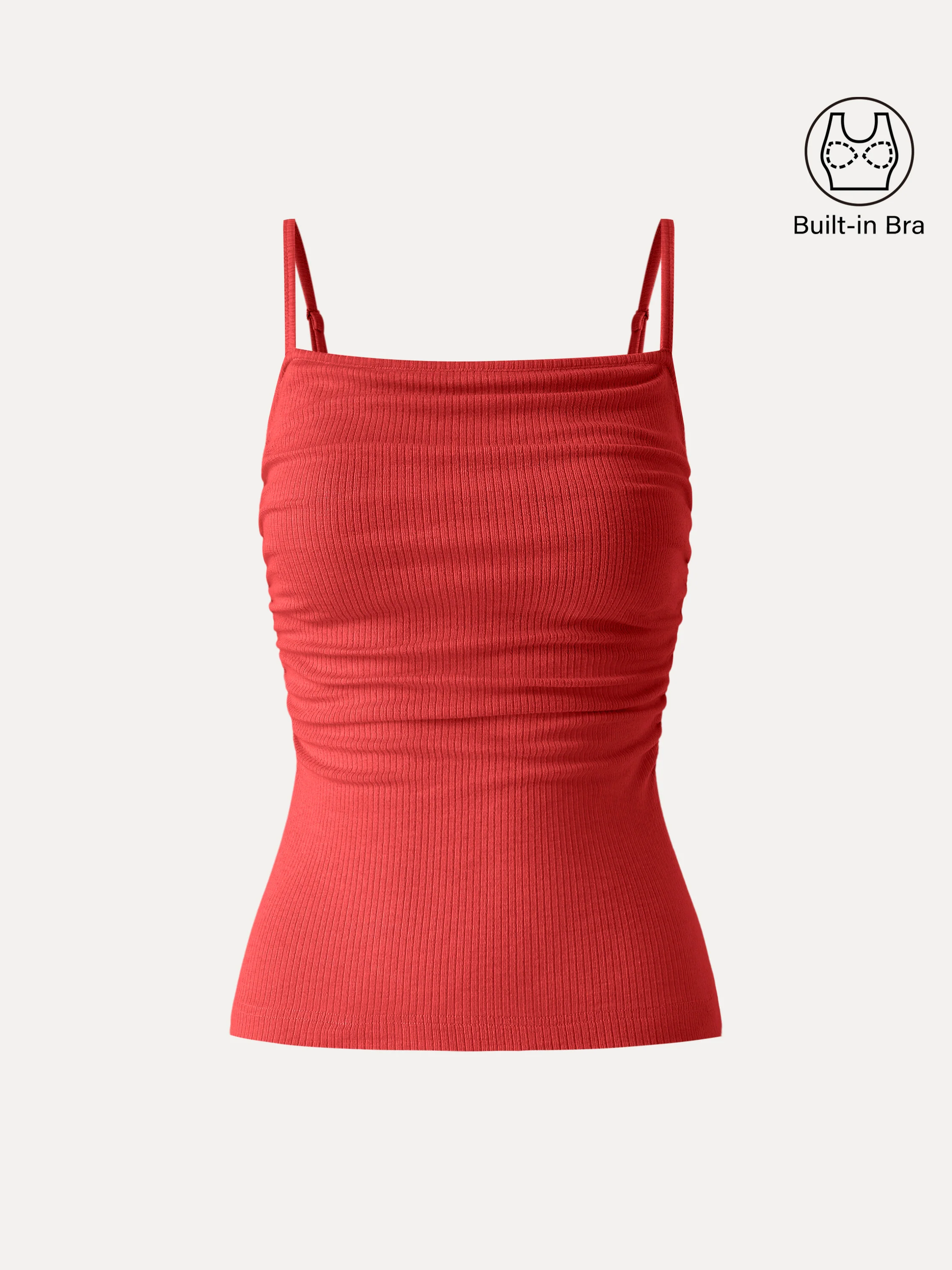Soft Textured Adjustable Spaghetti Bra Tank - Image 10