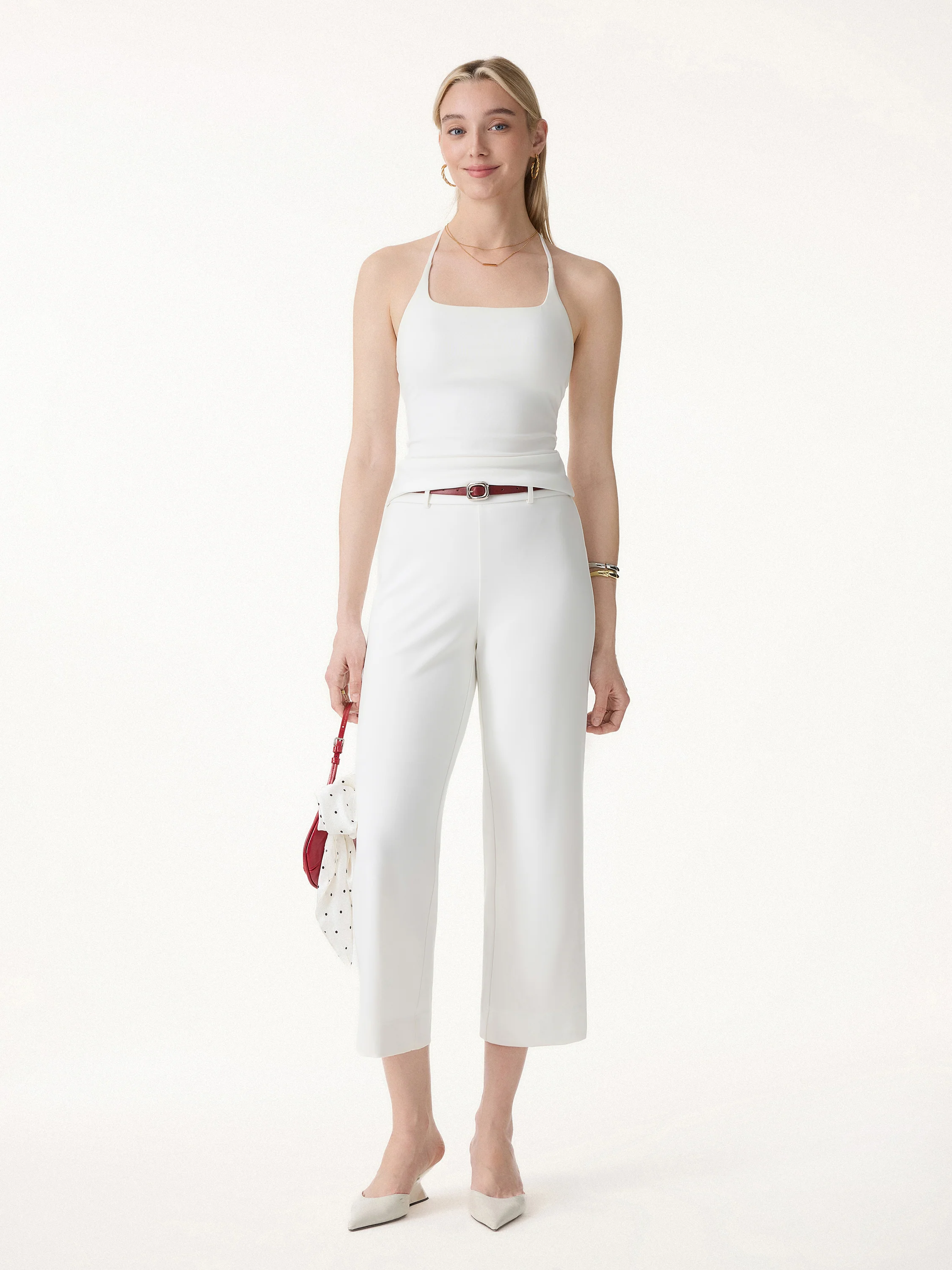 Square Neck Spaghetti Bra Tank - Image 2