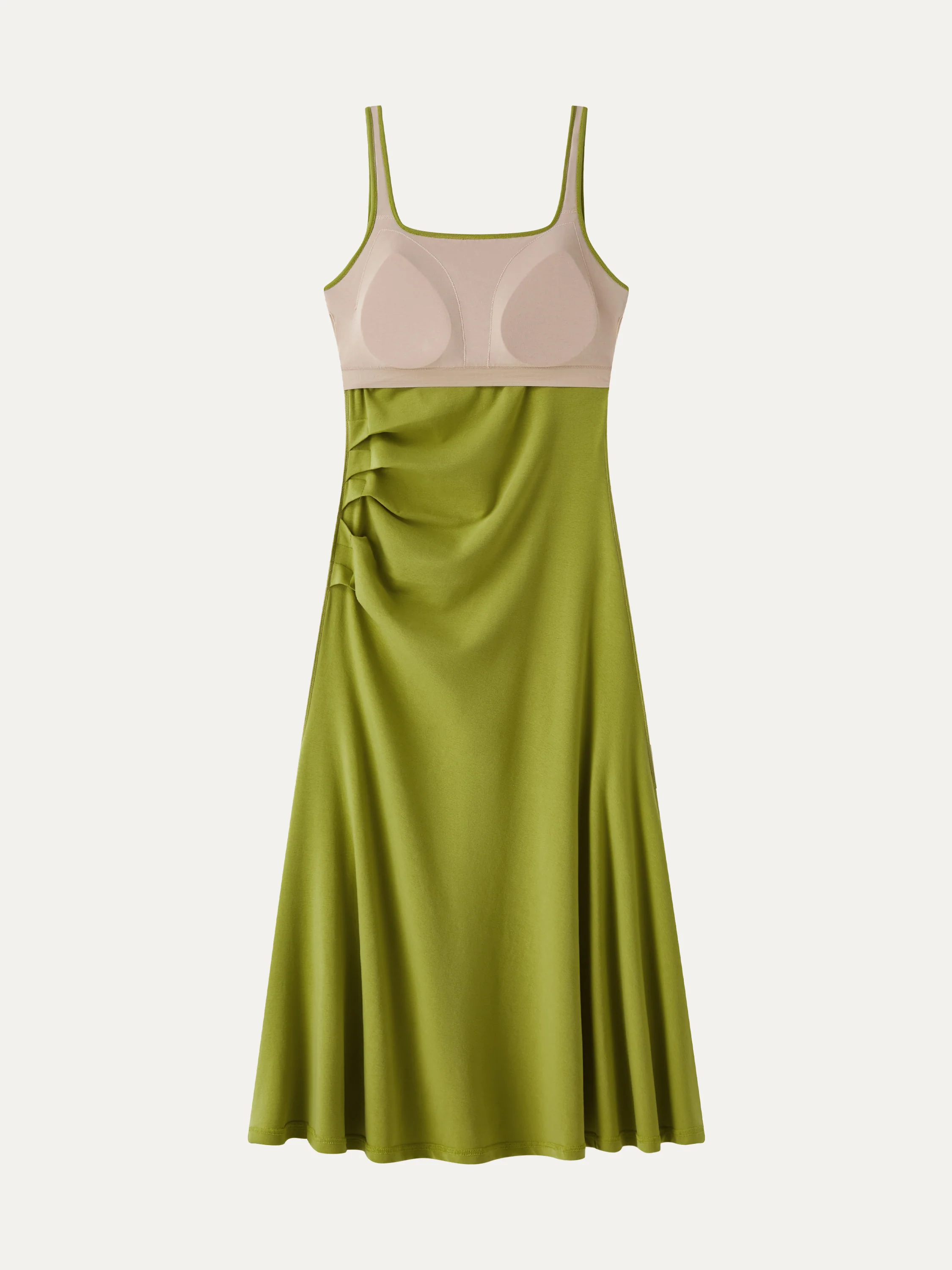 Square Neck Tucked Open Back Bra Dress - Image 5