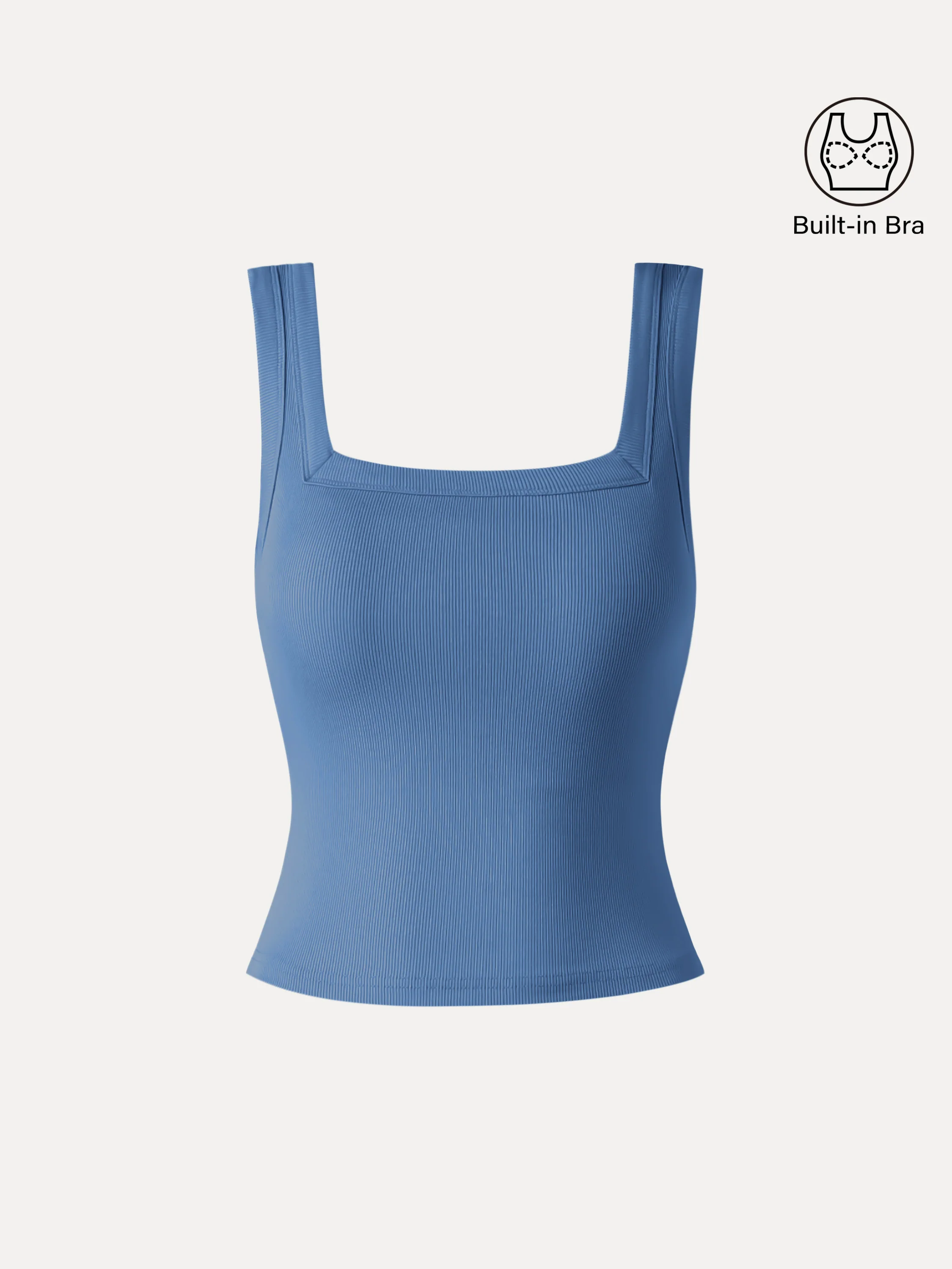 Slinky Square Open-Back Bra Tank Top - Image 13