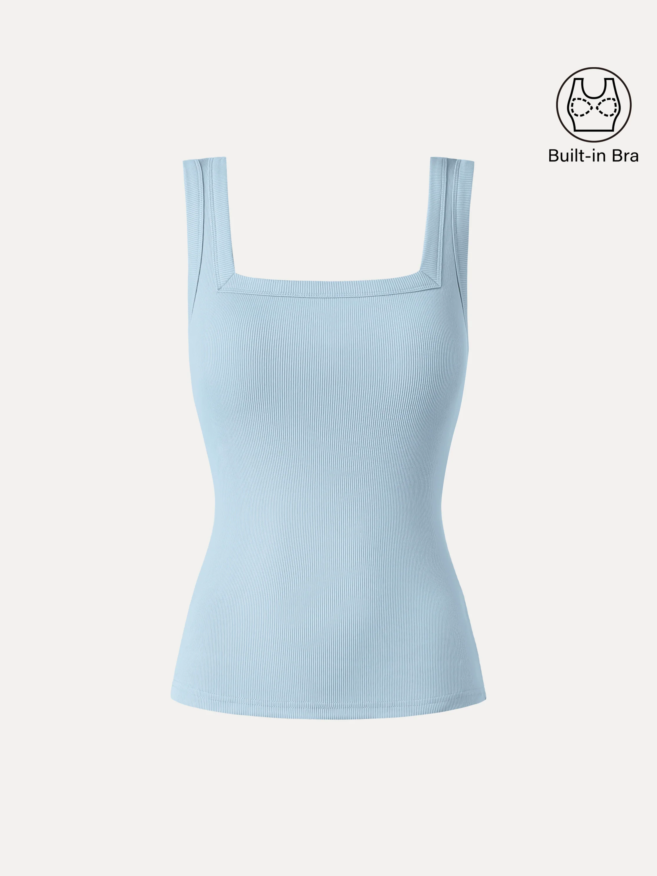 Slinky Square Open-Back Bra Tank Top - Image 19