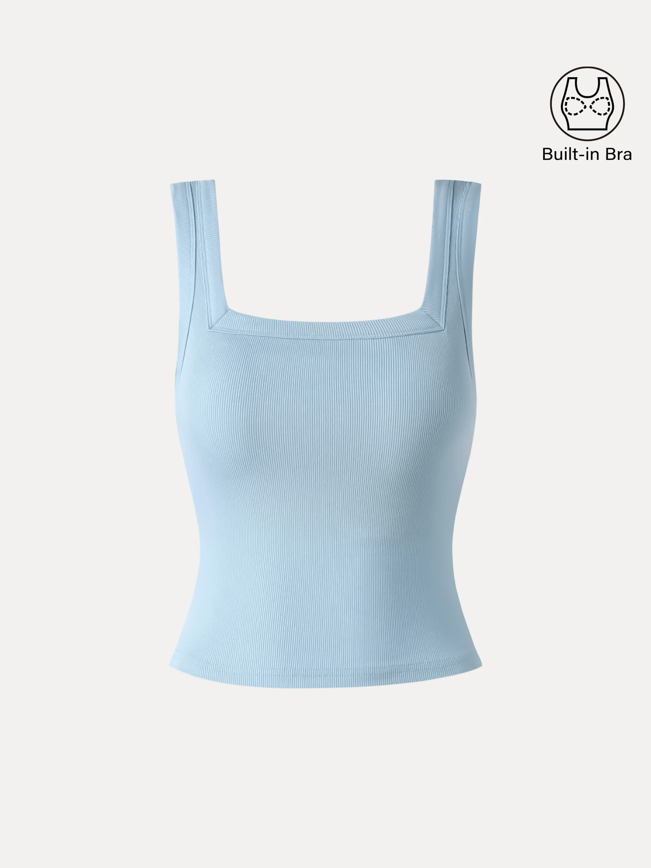 Slinky Square Open-Back Bra Tank Top - Image 20
