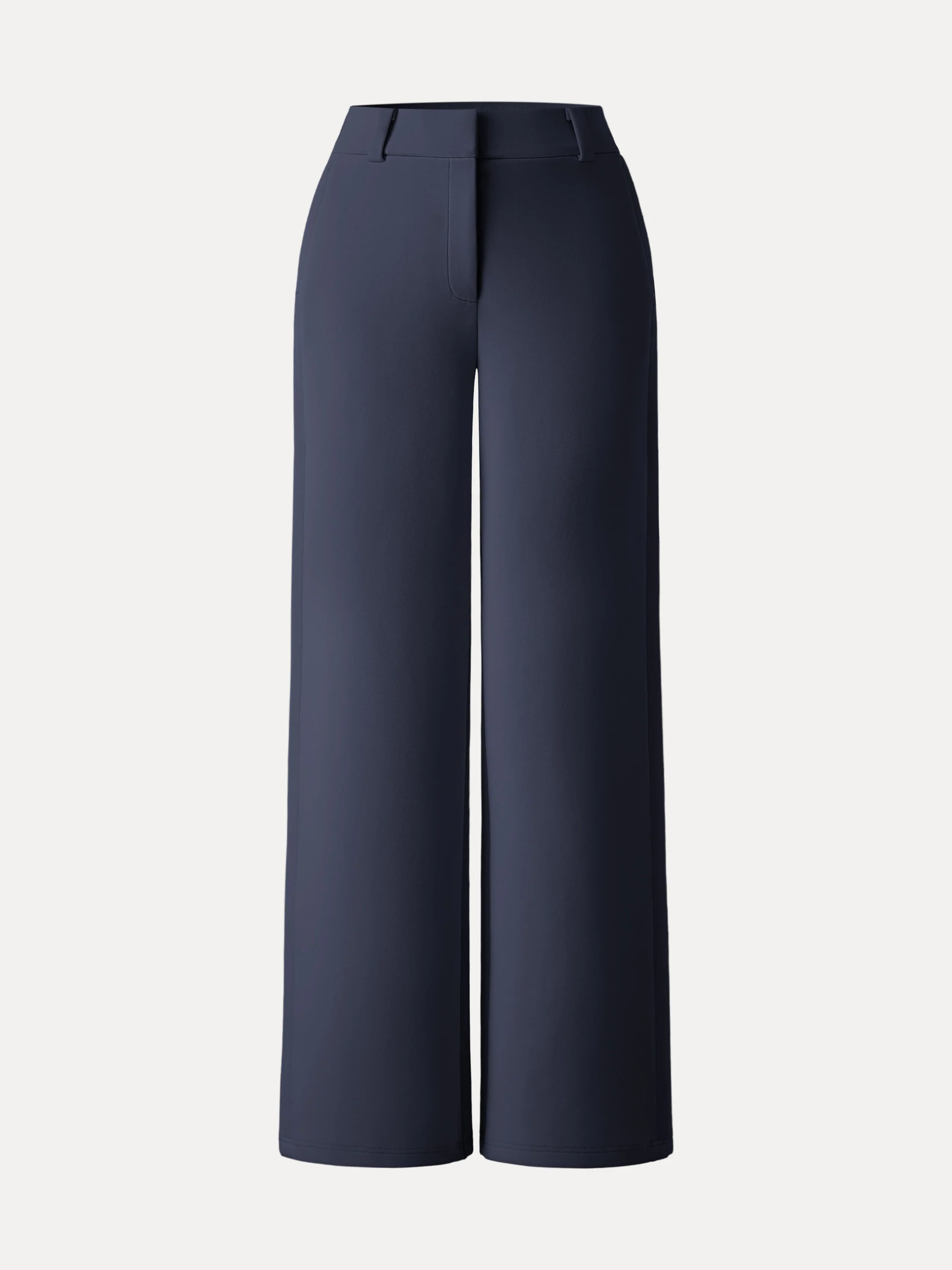Stretchy Mid Rise Fly-Front Wide Leg Trouser - Image 13