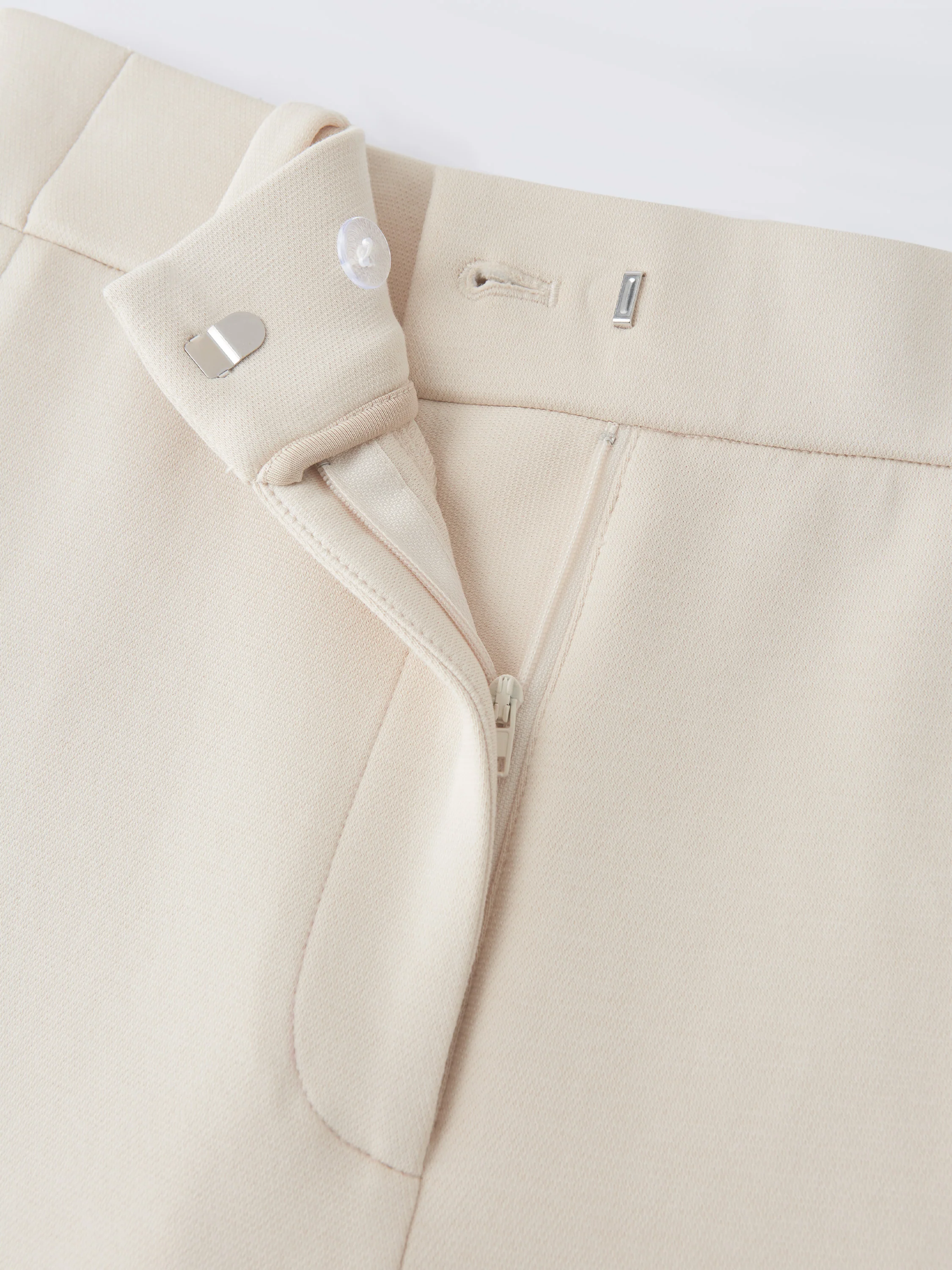 Stretchy Mid Rise Fly-Front Wide Leg Trouser - Image 6