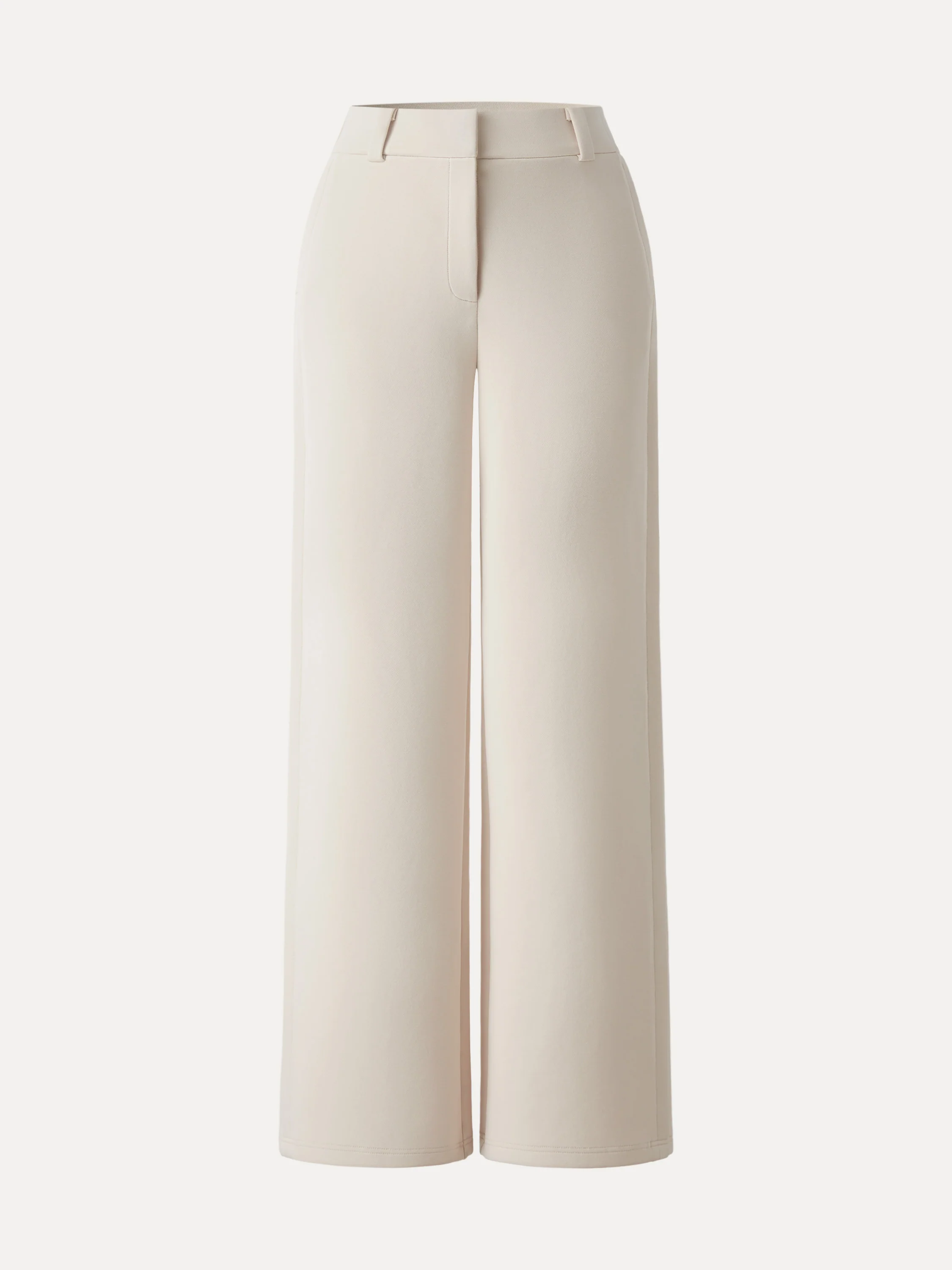 Stretchy Mid Rise Fly-Front Wide Leg Trouser - Image 8