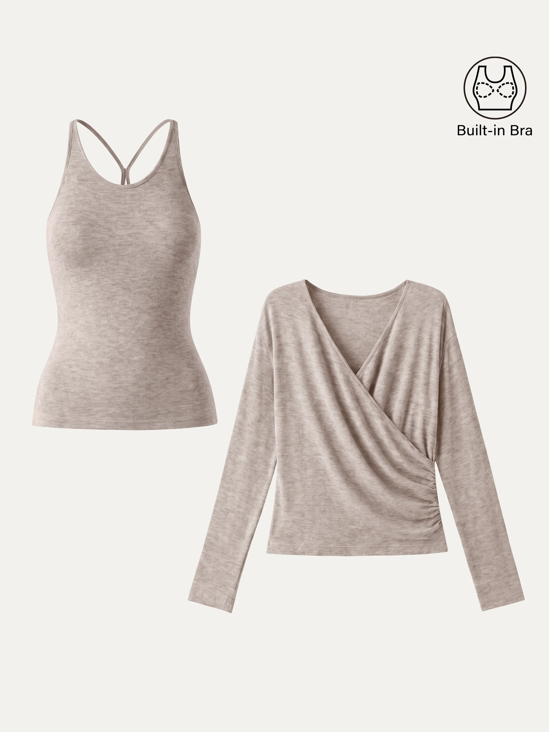 Two-Piece Set Cami with Surplice Ruched Top - Image 16