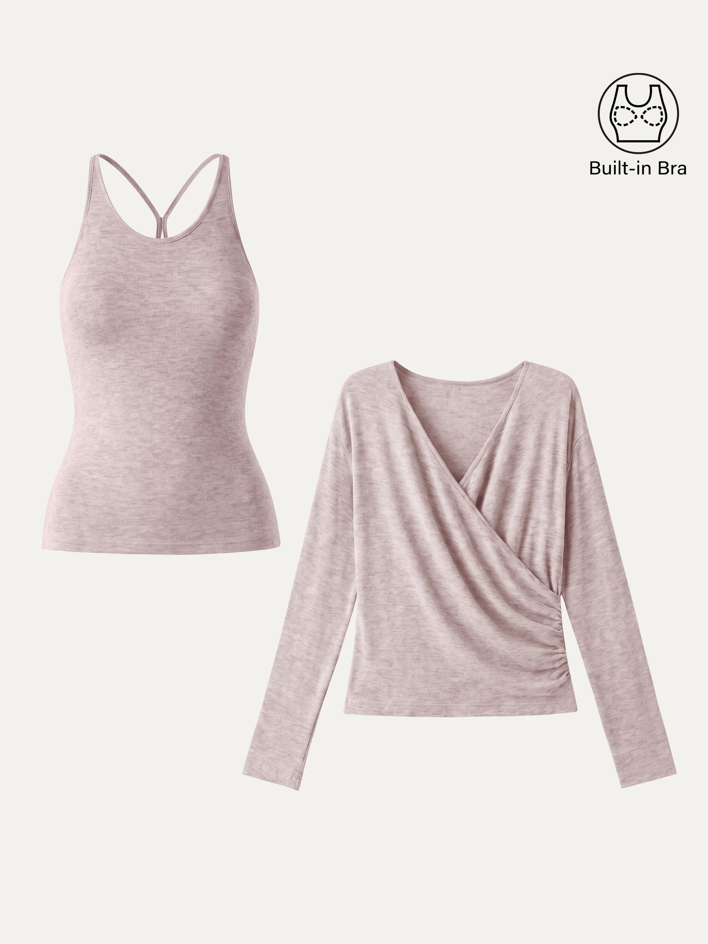 Two-Piece Set Cami with Surplice Ruched Top - Image 17
