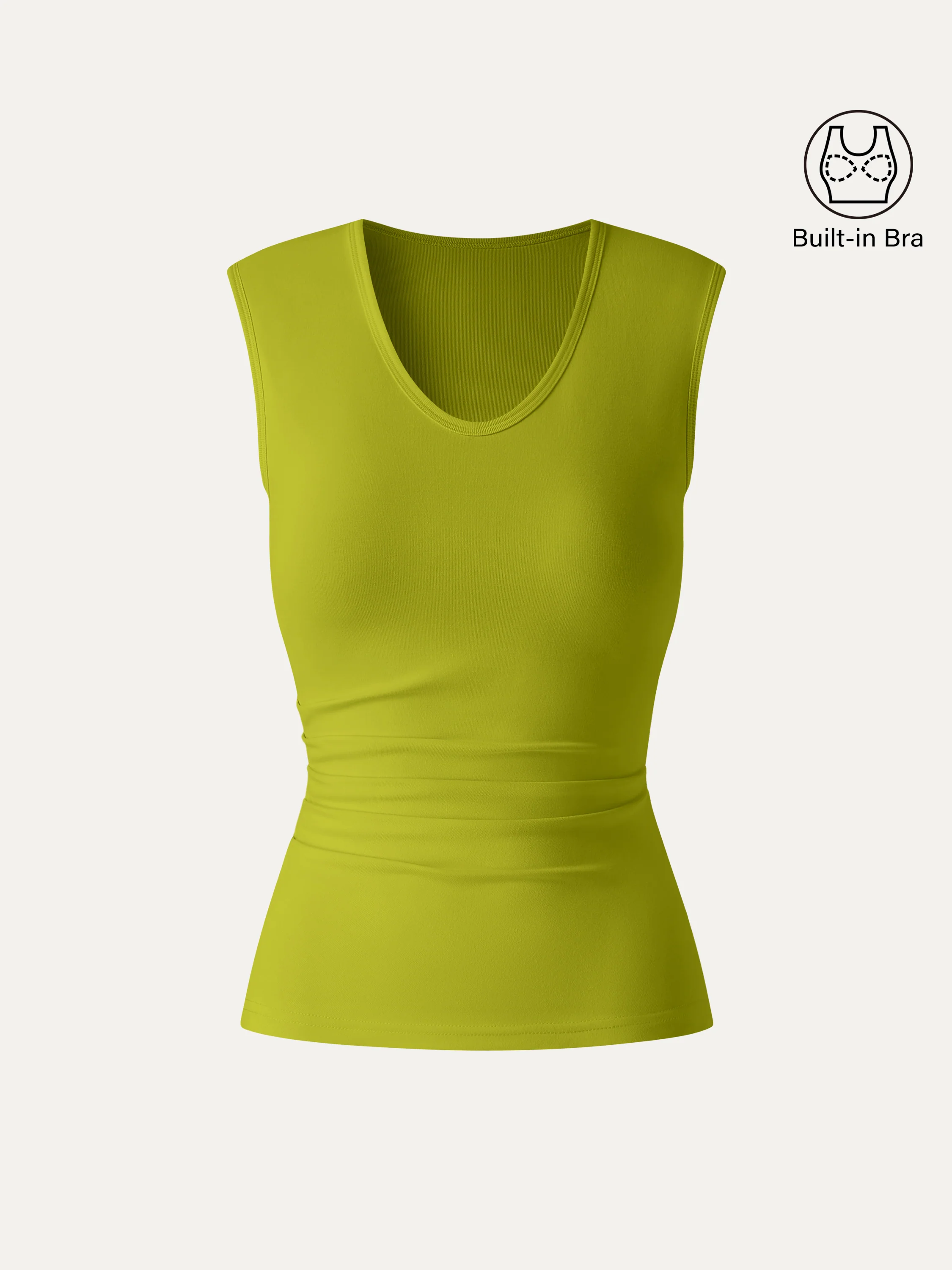 U-Neck Tucked Sleeveless Bra Top - Image 10