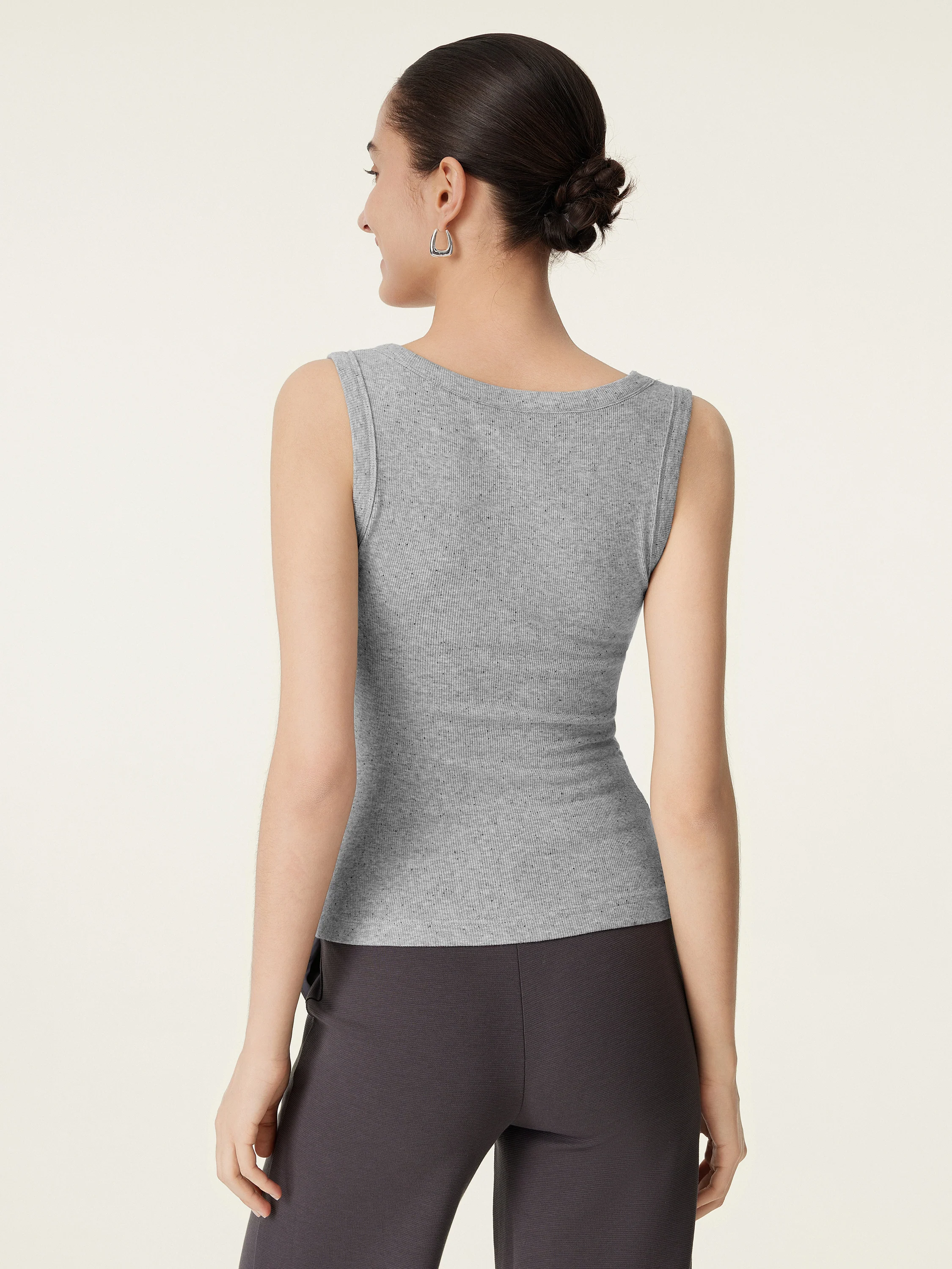 Stretchy V-neck Cotton New Airy Bra Tank - Image 4
