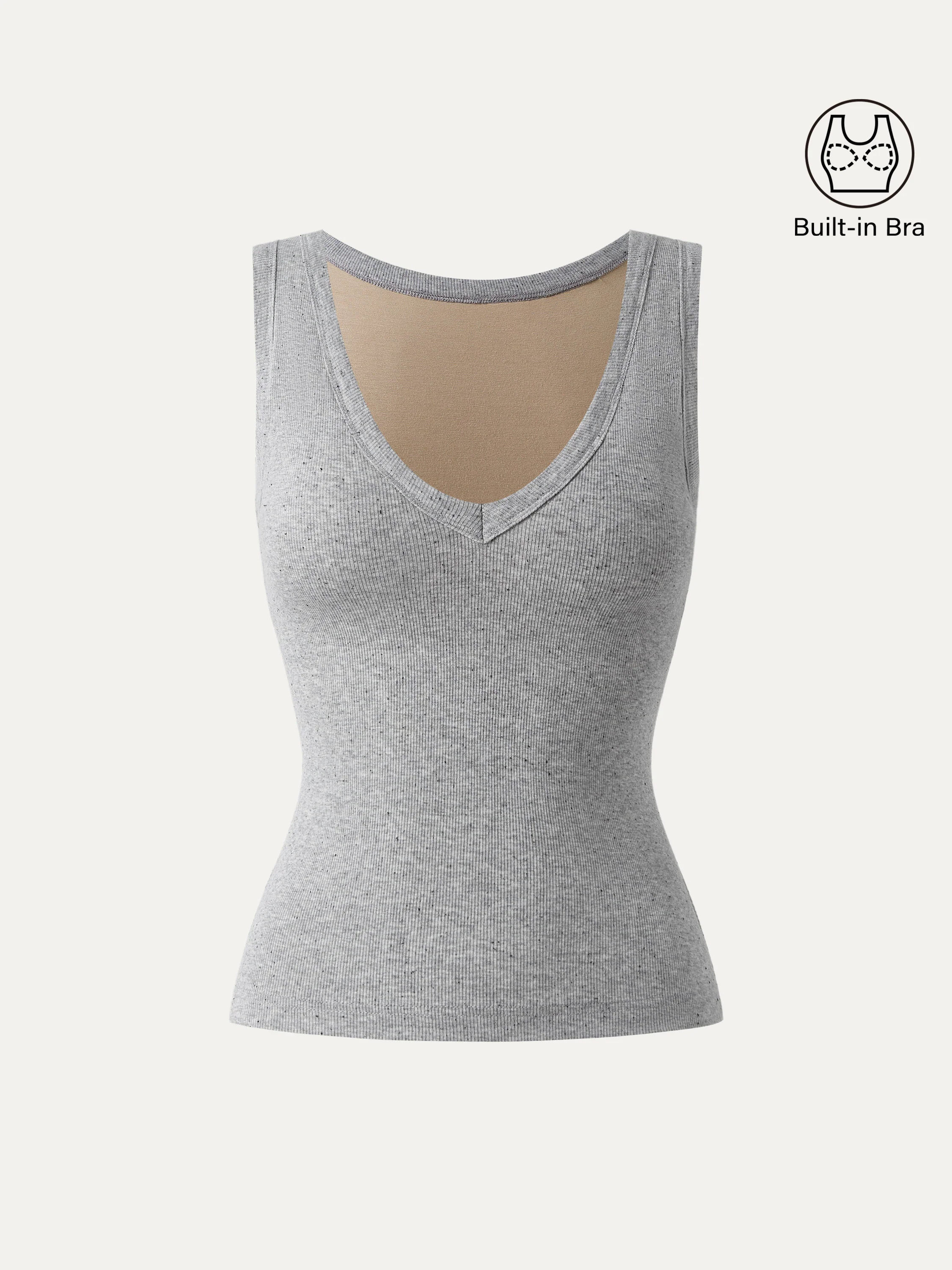 Stretchy V-neck Cotton New Airy Bra Tank - Image 7