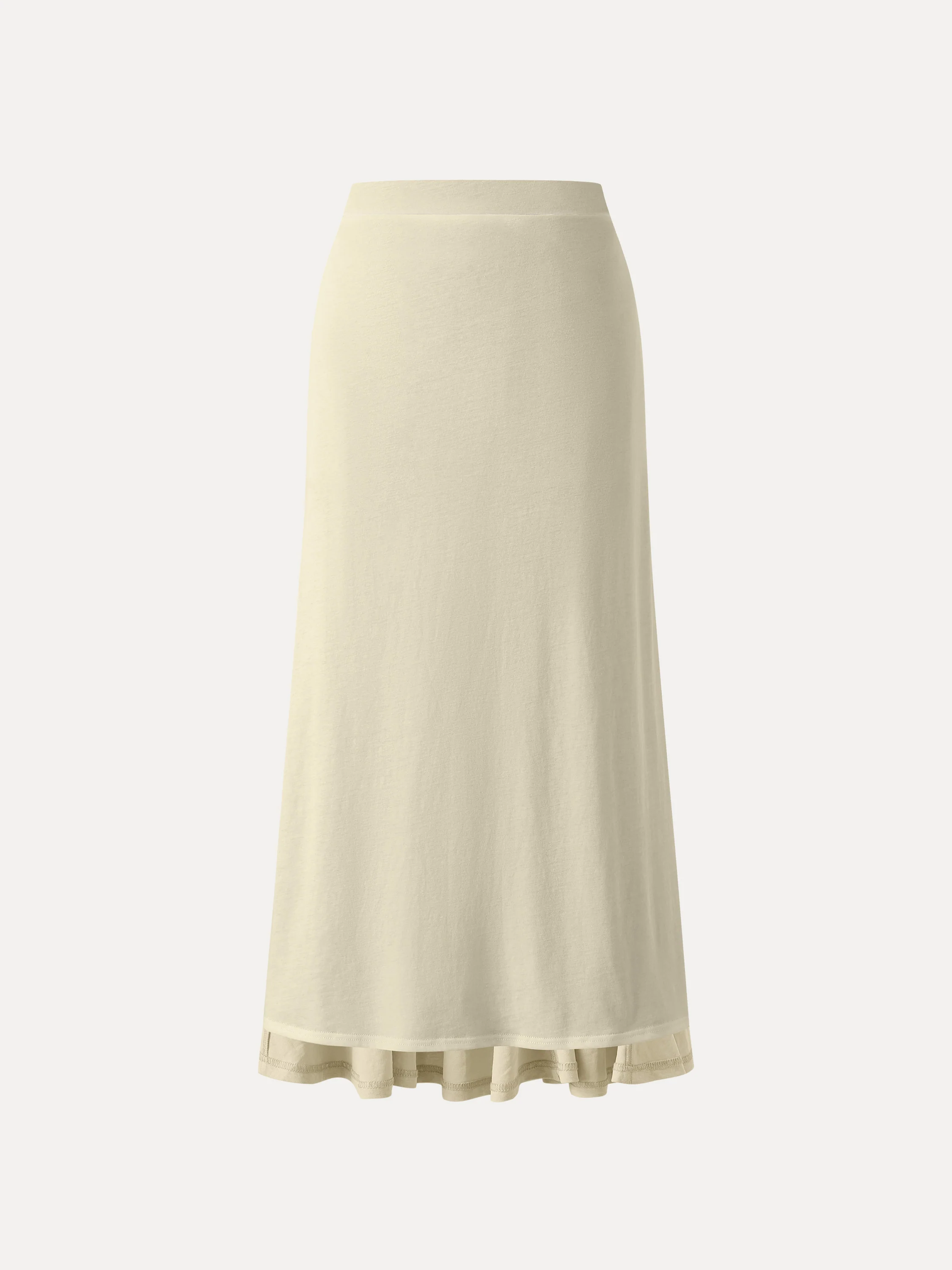 Wrinkle-resistant Cotton-linen Pull-on Midi Skirt - Image 6