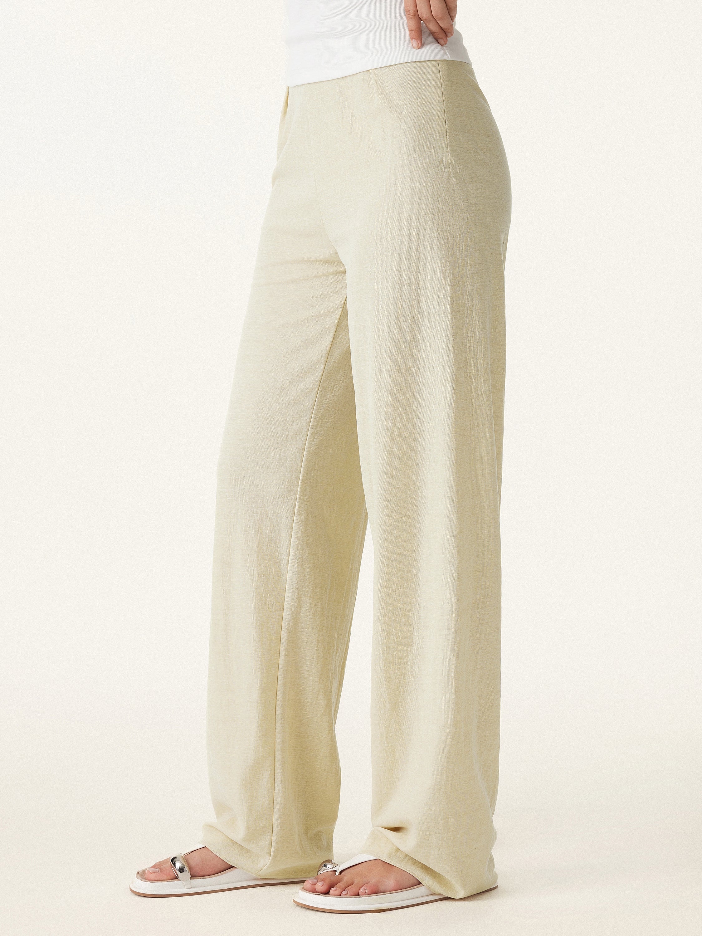 Breathable Cotton-linen Straight Leg Pant - Image 3
