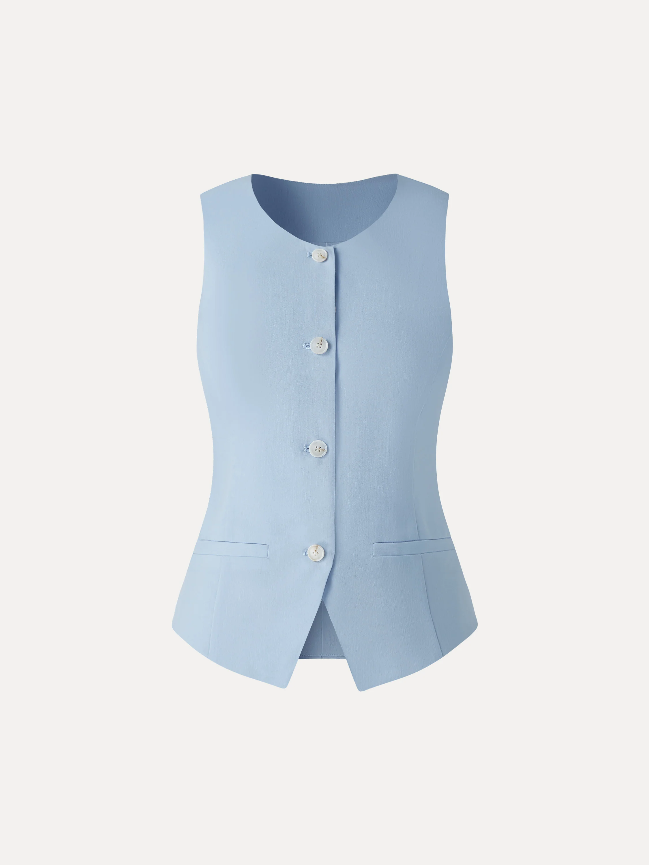 Linen Summer Waistcoat with Pockets - Image 7