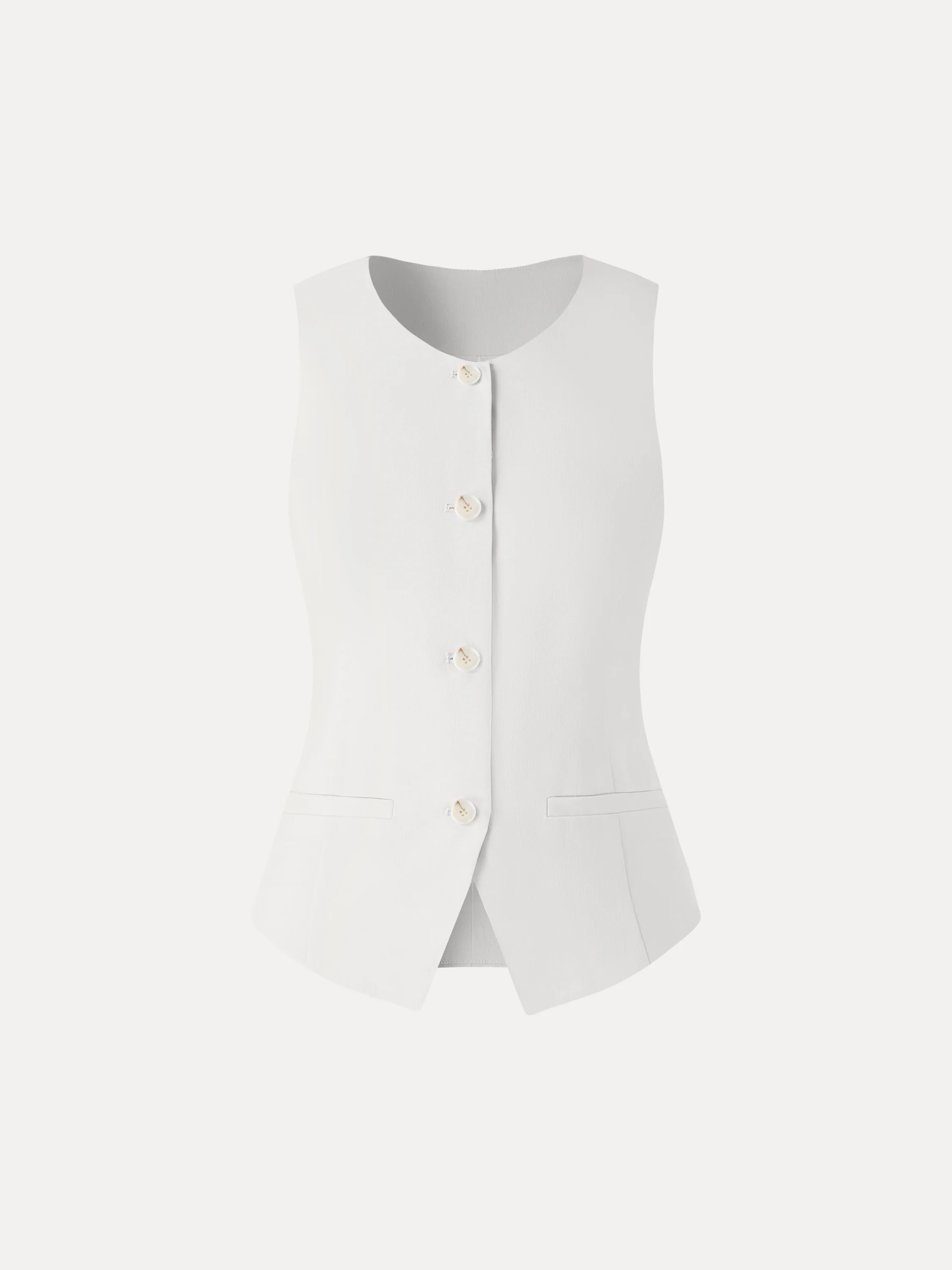 Linen Summer Waistcoat with Pockets - Image 8